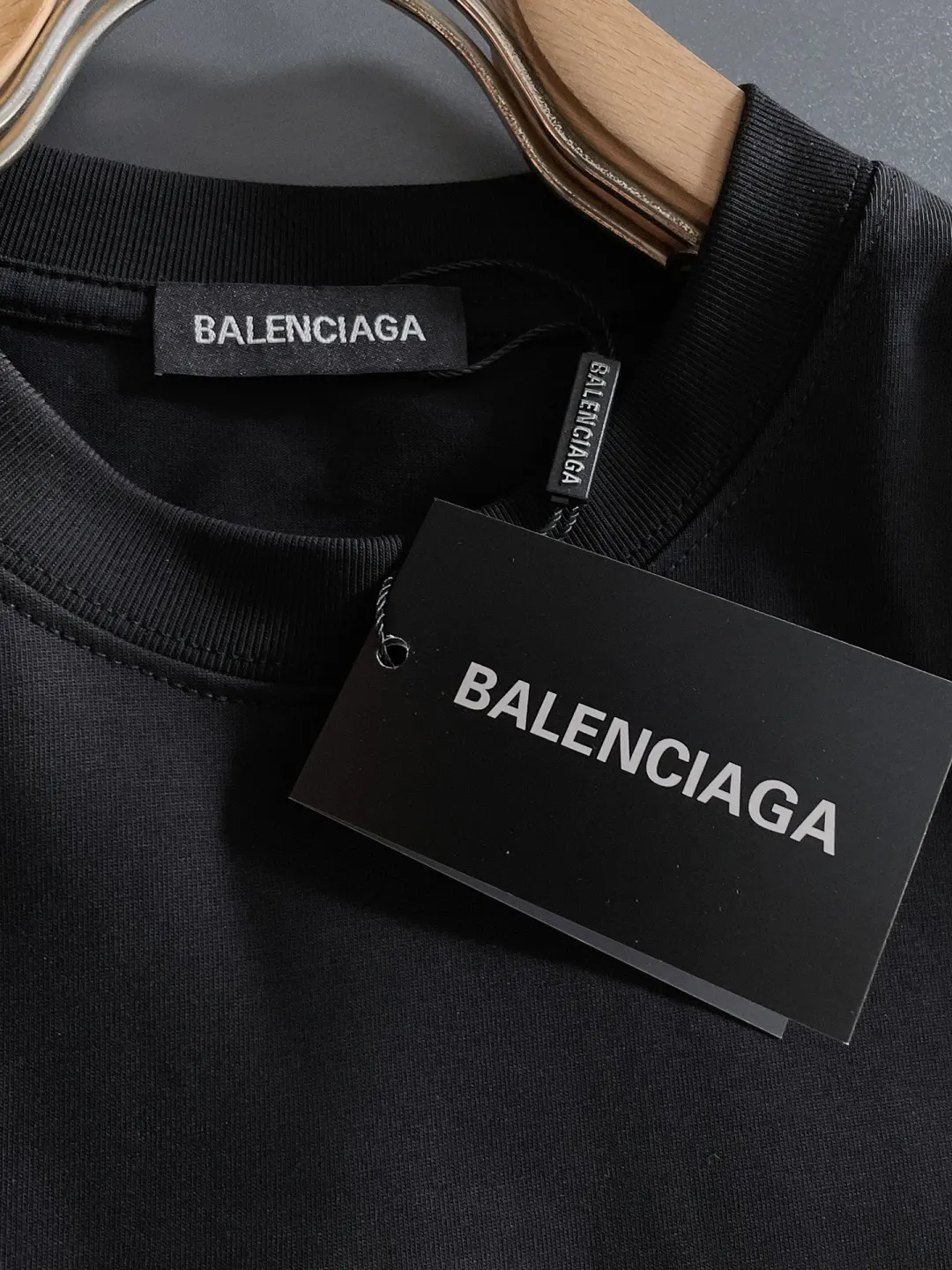 Balenciaga 黑色 纯棉 Logo 短袖T恤