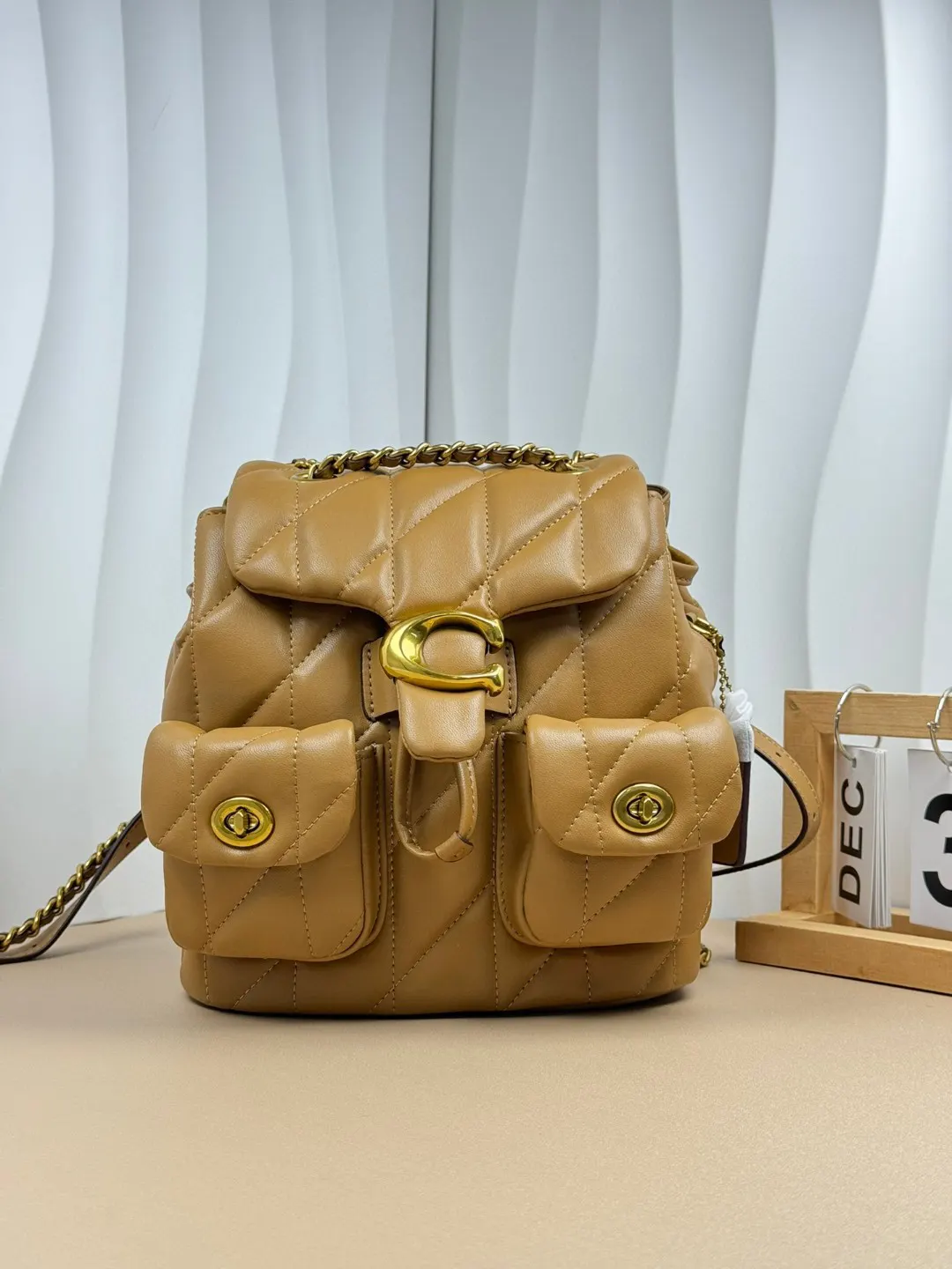 Coach 羊皮 雙肩包 經典tabby 实用雙肩款