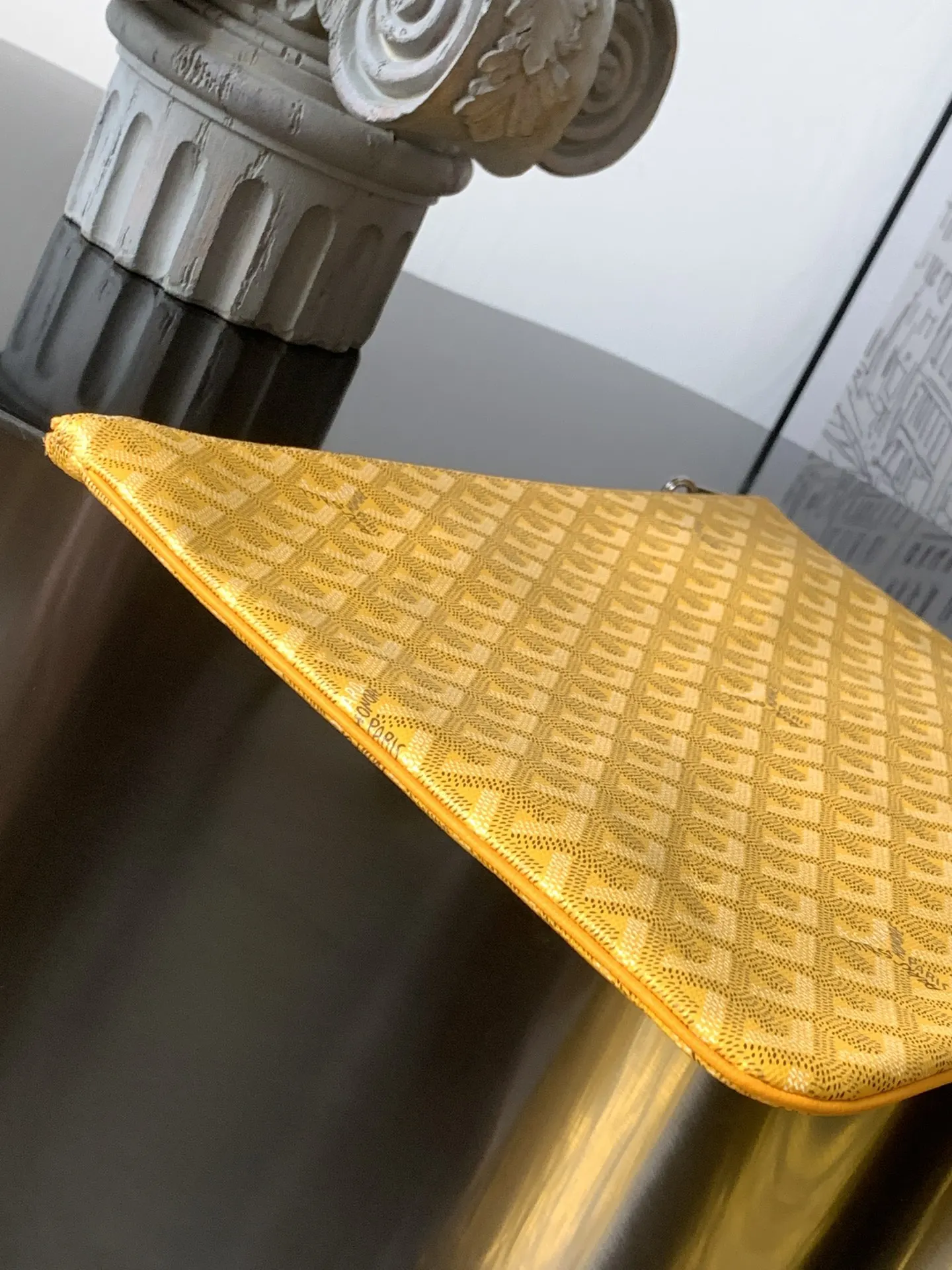 Goyard Yellow Clutch Bag