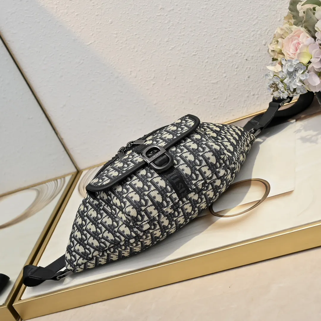 Black Beige Belt Bag Casual Fashion Leather