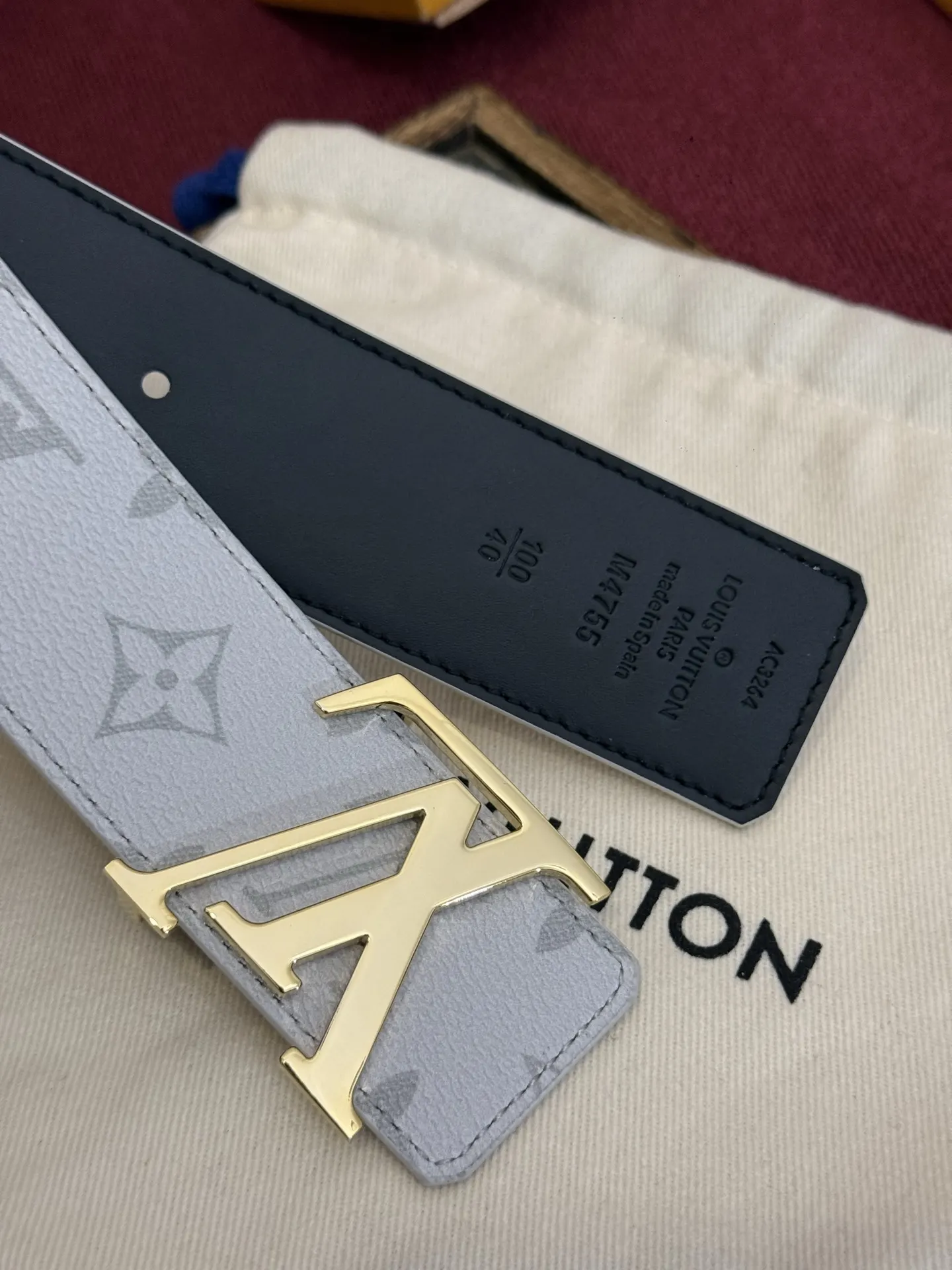 LV Green Double Sided Belt Business Casual | ORBUYBAG High-End Fashion Boutique