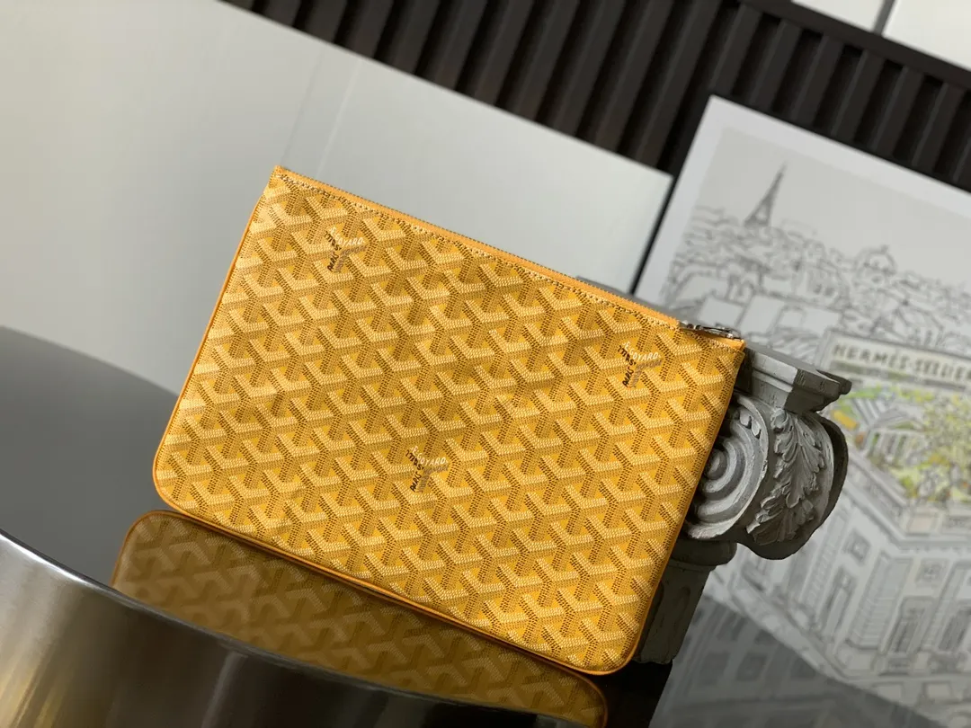 Goyard Yellow Clutch Bag