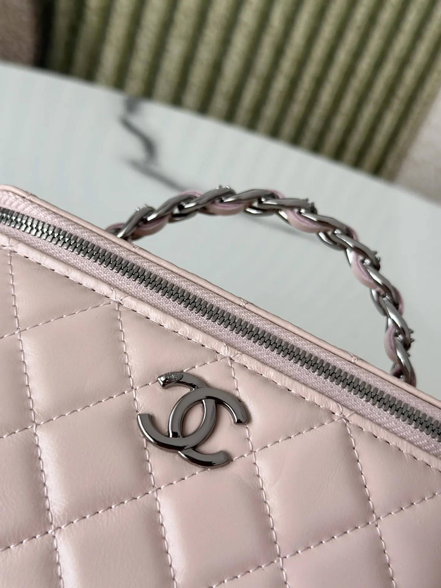 Pink Organizer Pouch Travel Leather