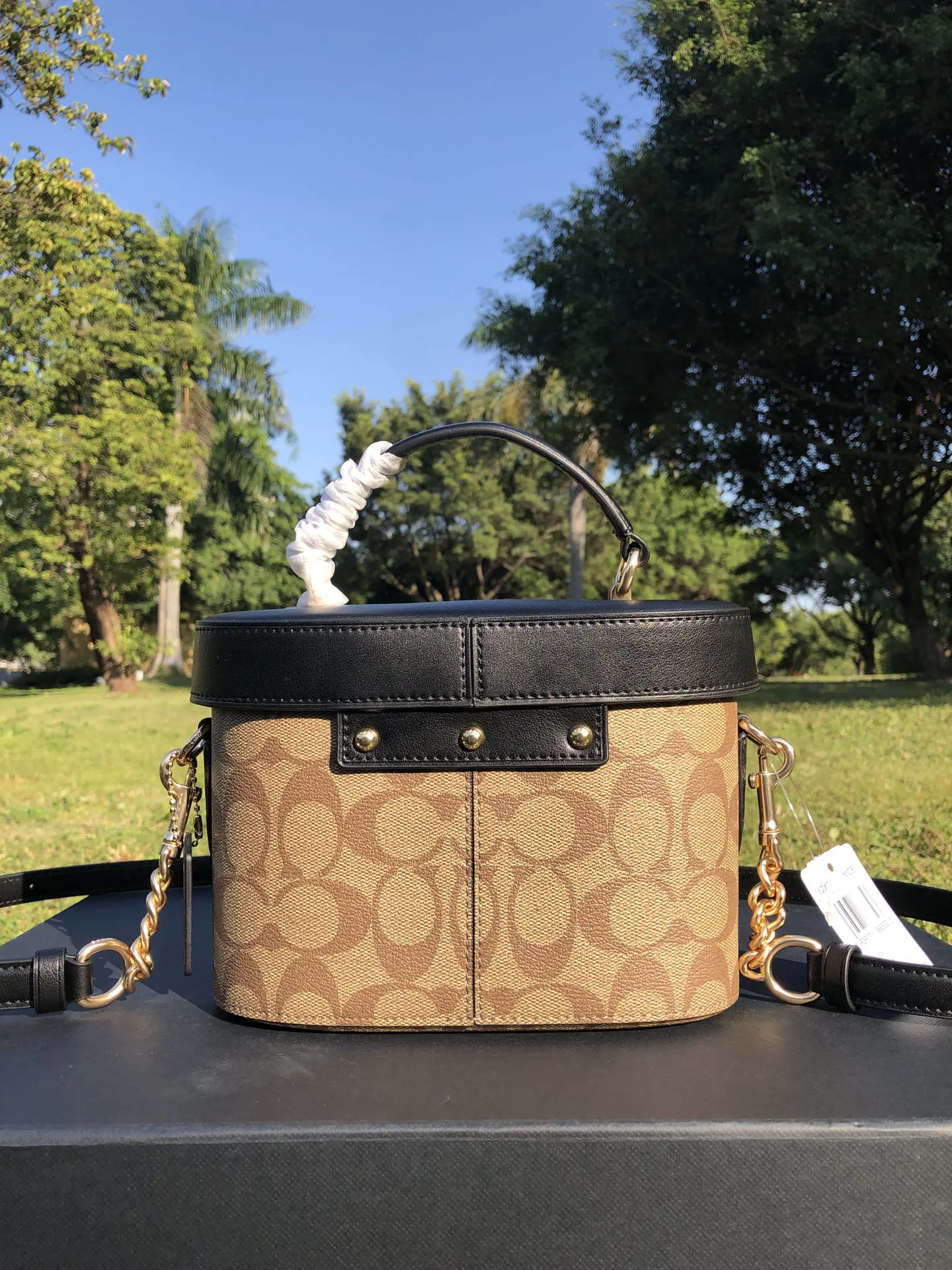 Monogram Cosmetic Pouch Premium Leather