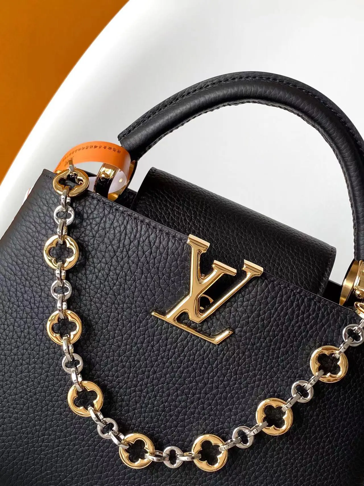 LV Capucines 黑色 米白 牛皮 鏈條包 精致鏈條款
