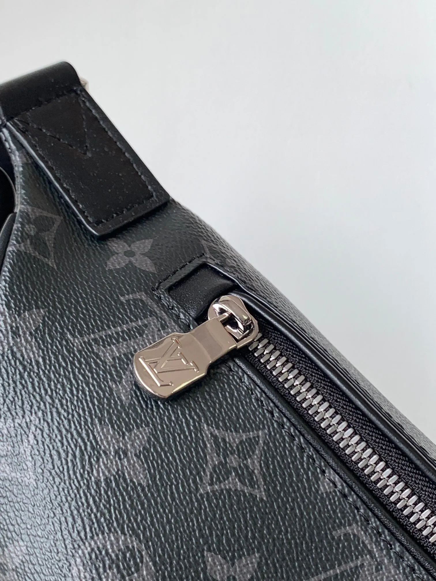 Black Gray Belt Bag Casual Canvas