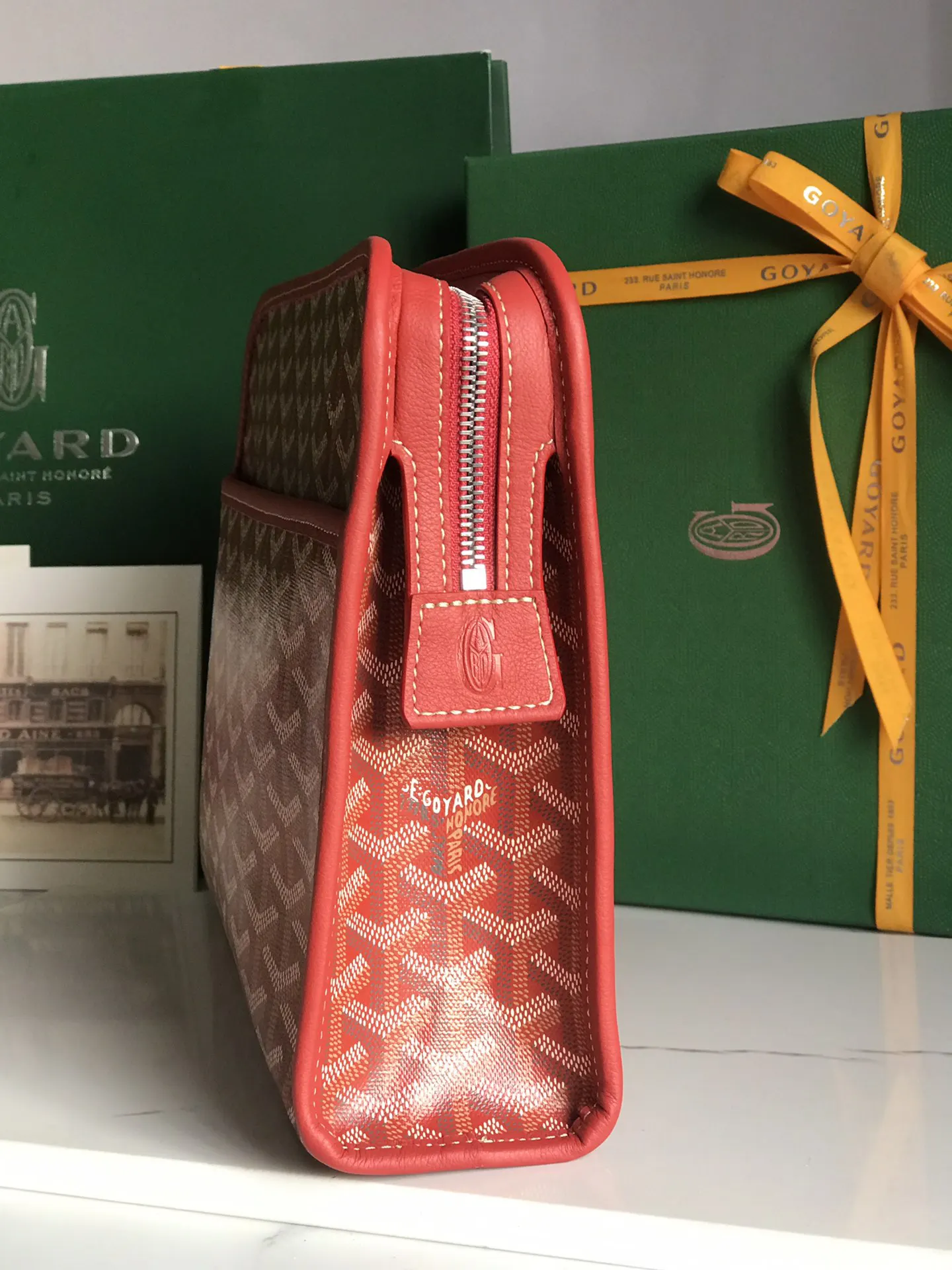 Goyard 黃色 牛皮 手拿包 精致手拿款