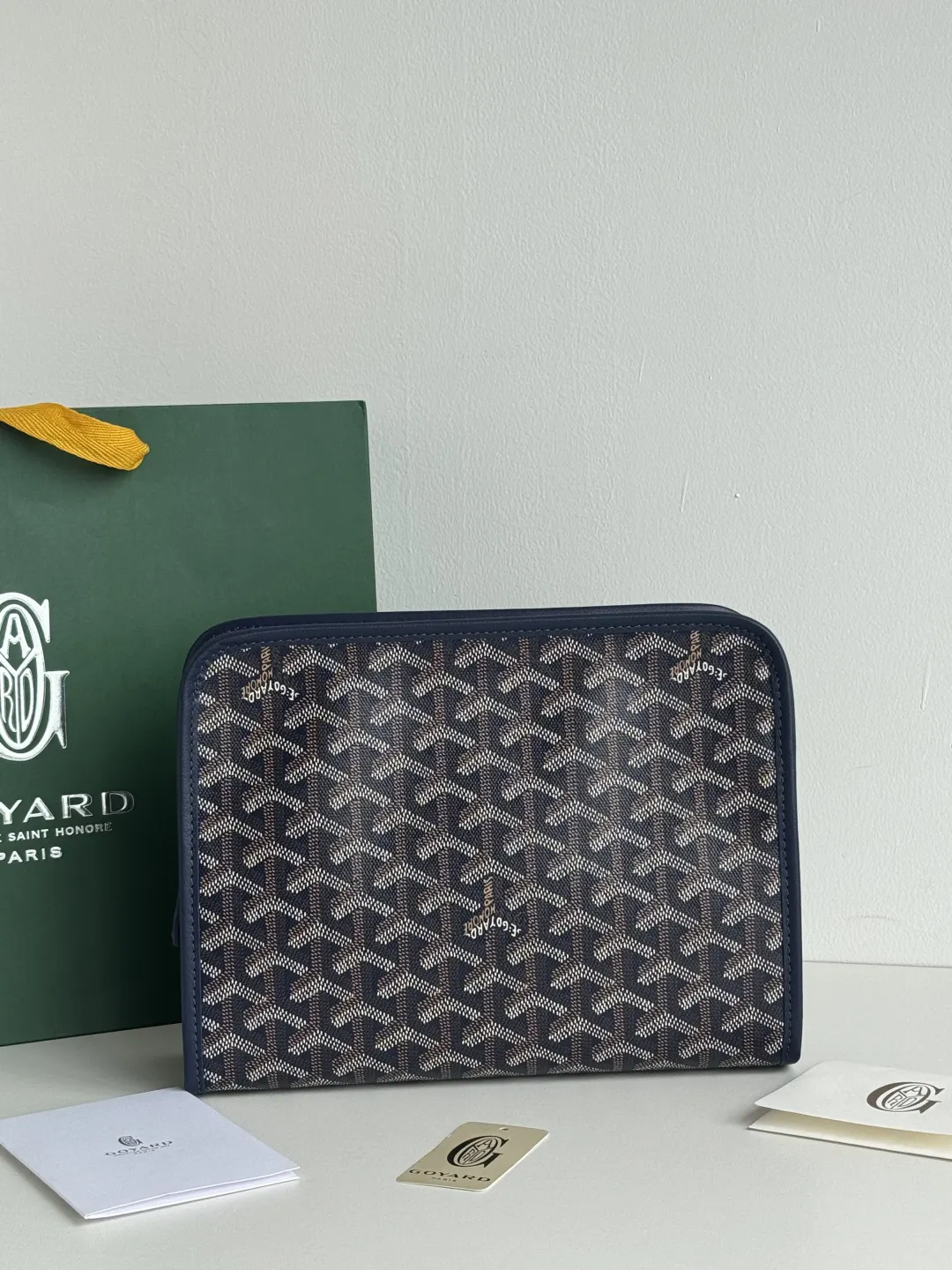 Goyard 黃色 牛皮 手拿包 精致手拿款