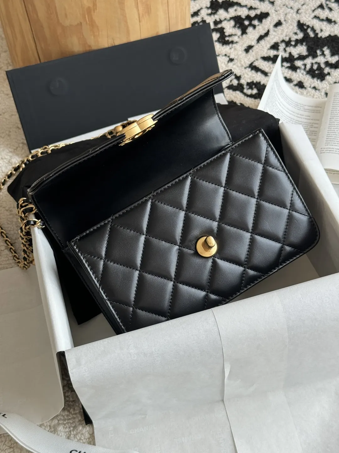 Gold Chain Bag Leather