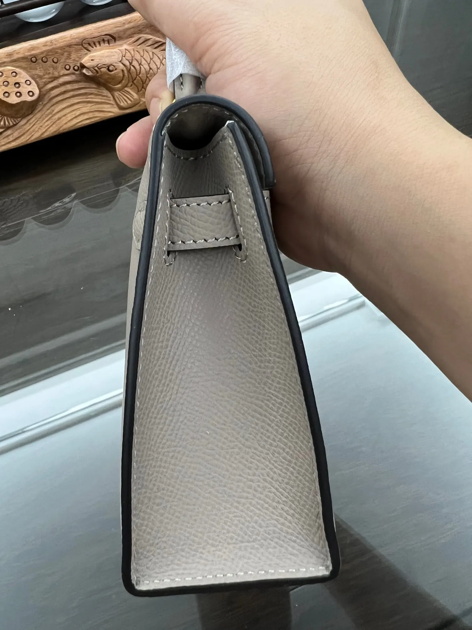 Hermès Kelly Mini Epsom掌纹牛皮 斜挎包 19cm
