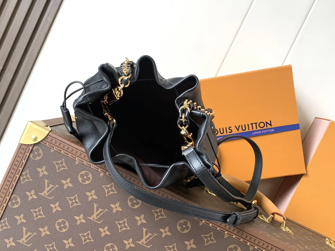 Black Brown Chain Bag Leather