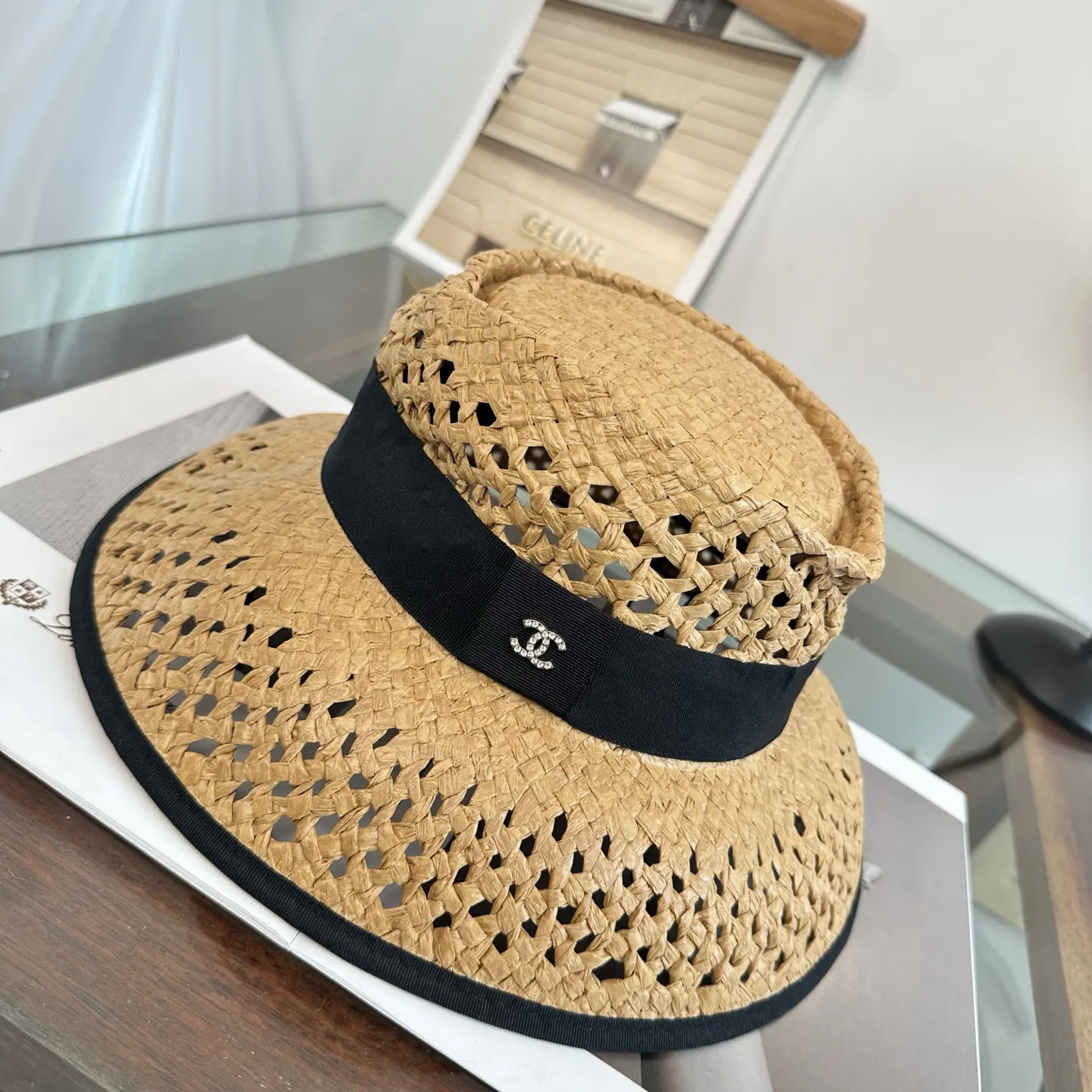 Chanel 编织 草帽 度假遮阳 帽子