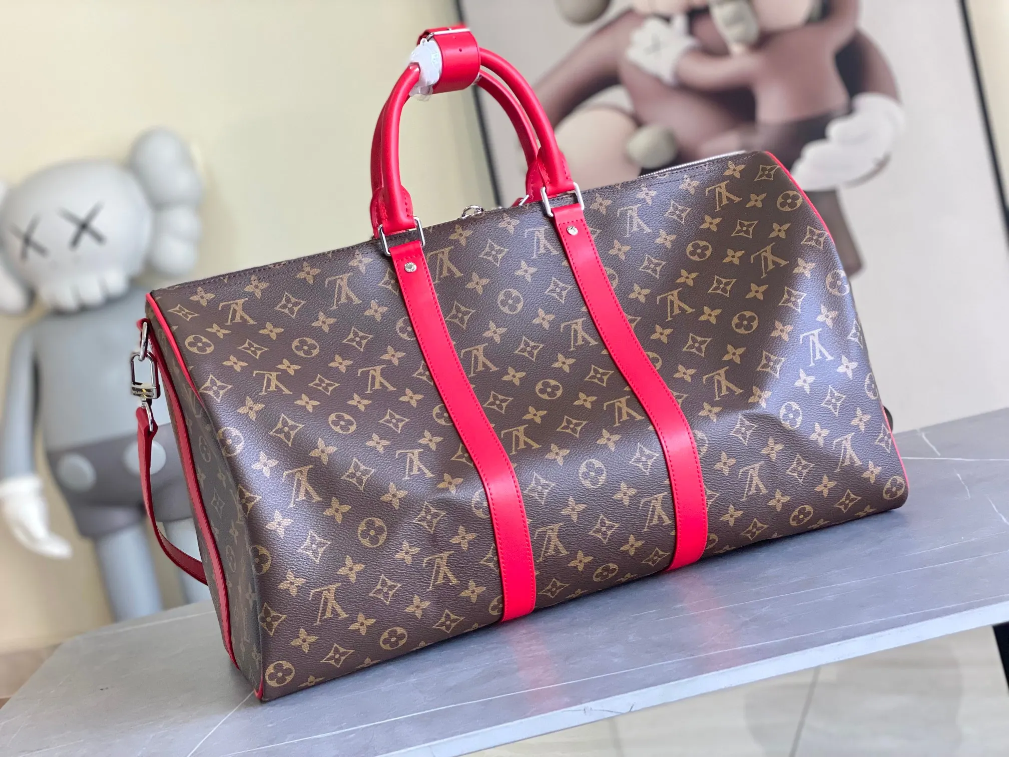 Keepall 金色 牛皮 旅行包 大容量旅行款