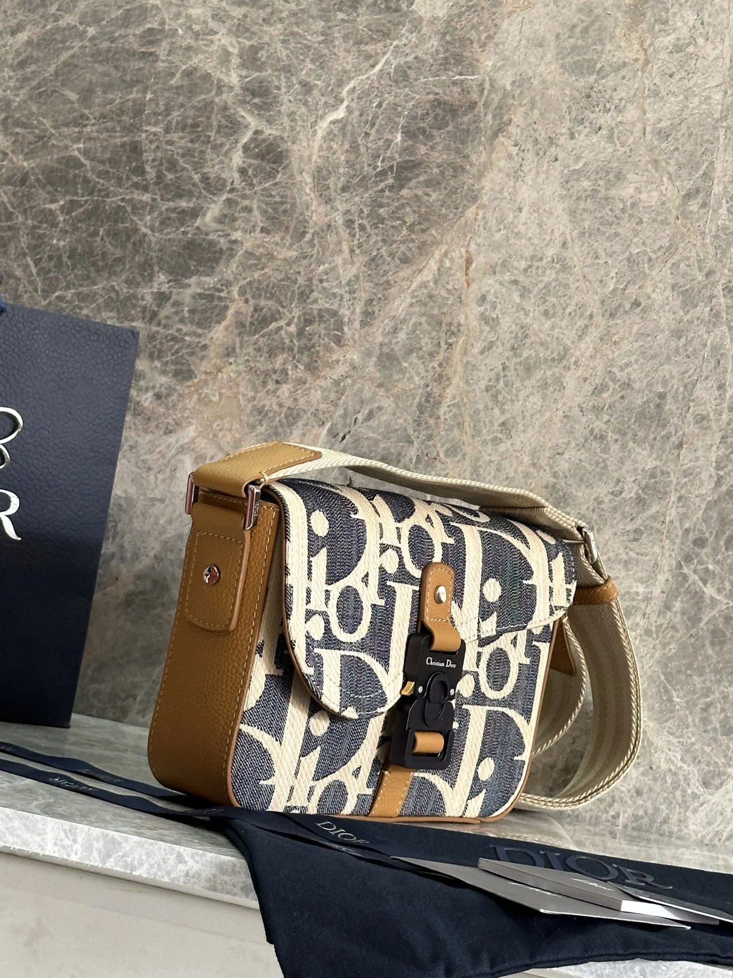 Dior Saddle Brown Leather Handbag