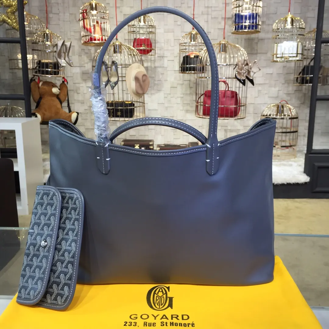 Goyard 戈雅 双面可用 充满法式优雅 订制Y字母涂鸦料 皮轻 托特包 大容量托特款