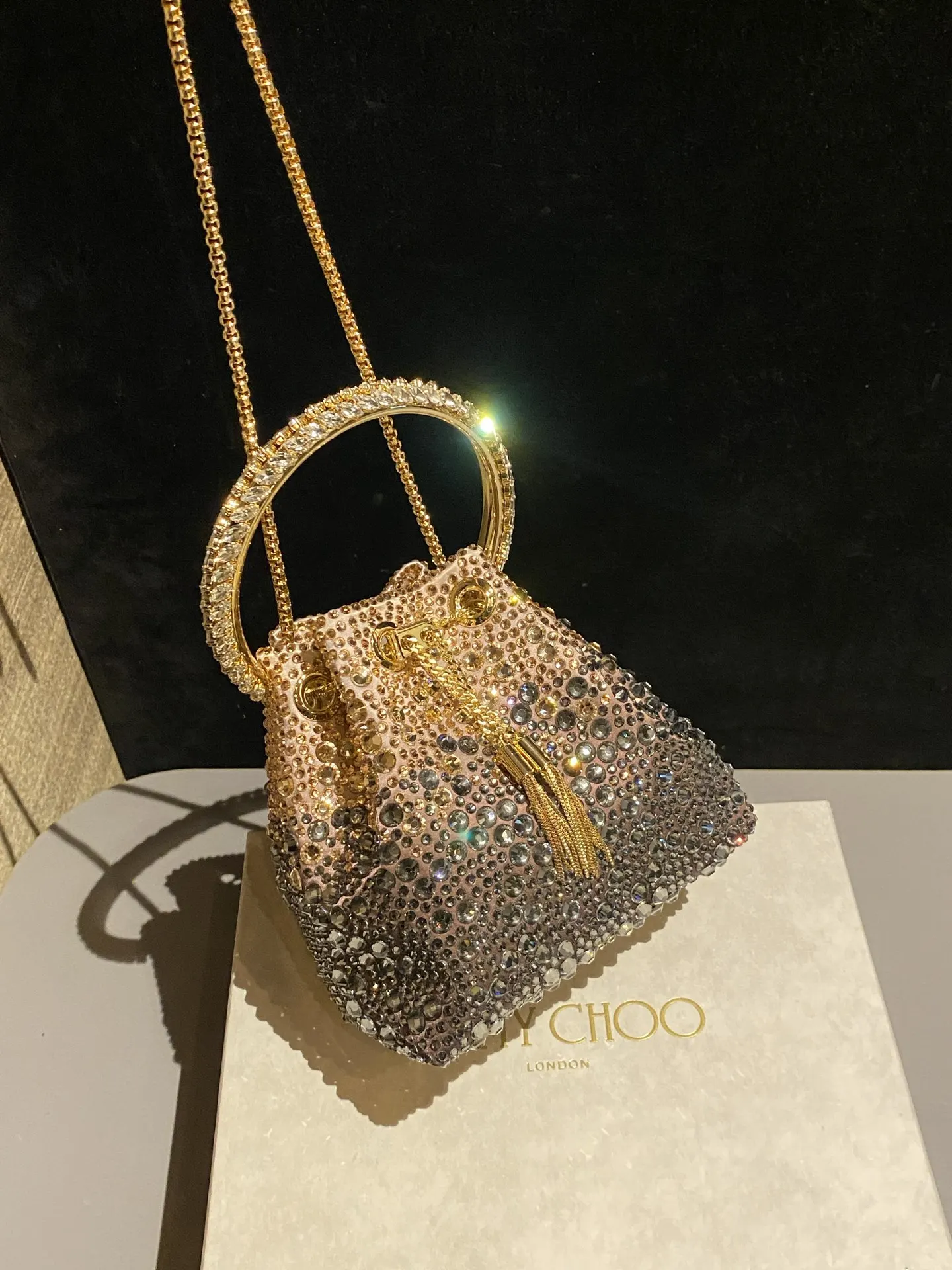 JIMMY CHOO BON BON系列标志款手提包 鏈條包 精致鏈條款