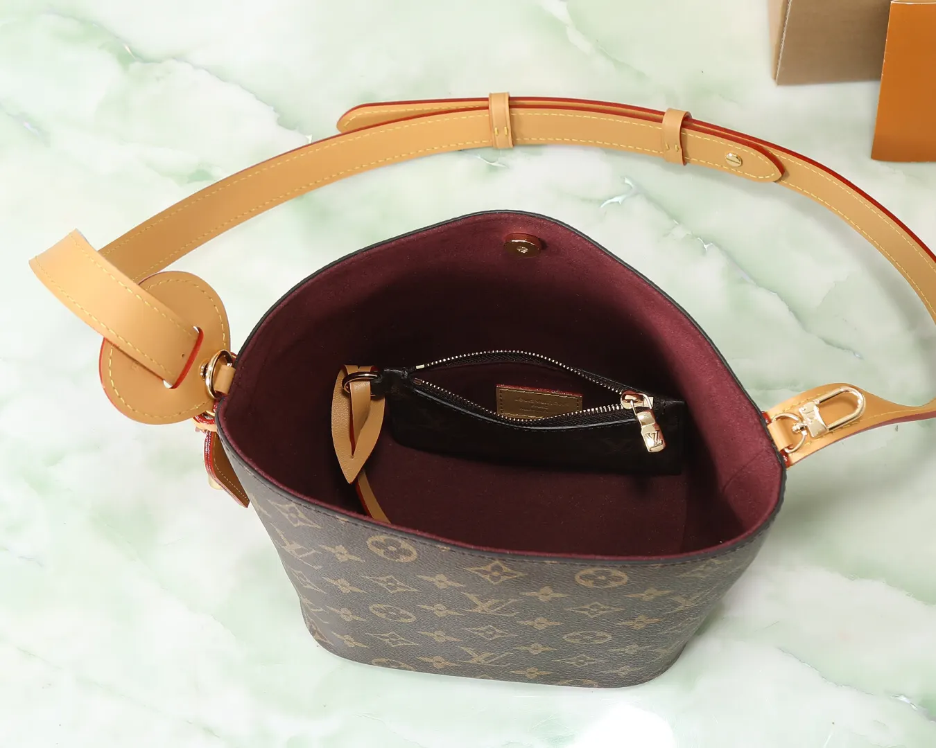 Monogram Bucket Bag Casual Canvas
