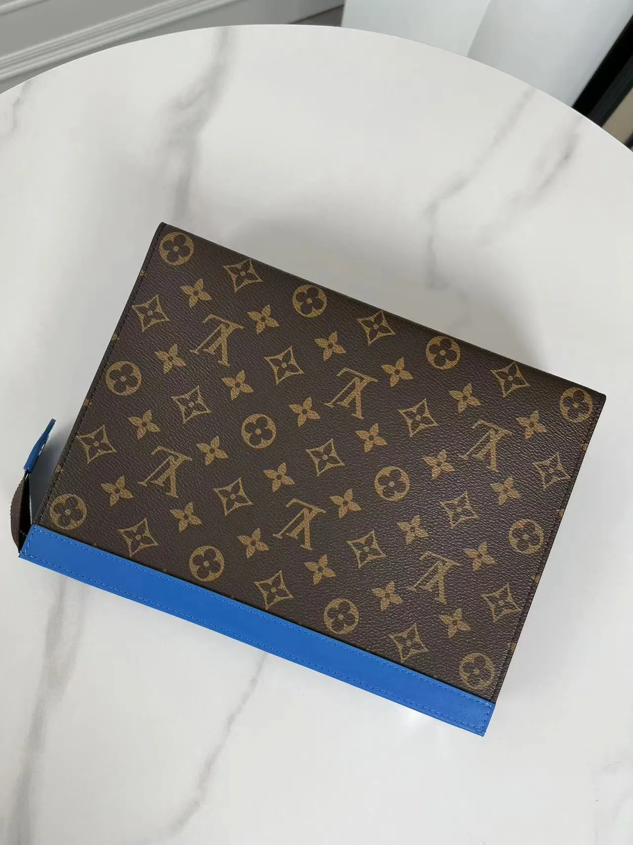 Blue Clutch Bag Leather