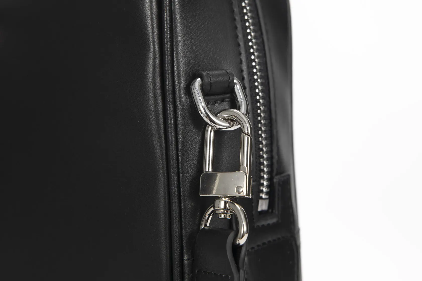 Black Briefcase Business Commuter Leather