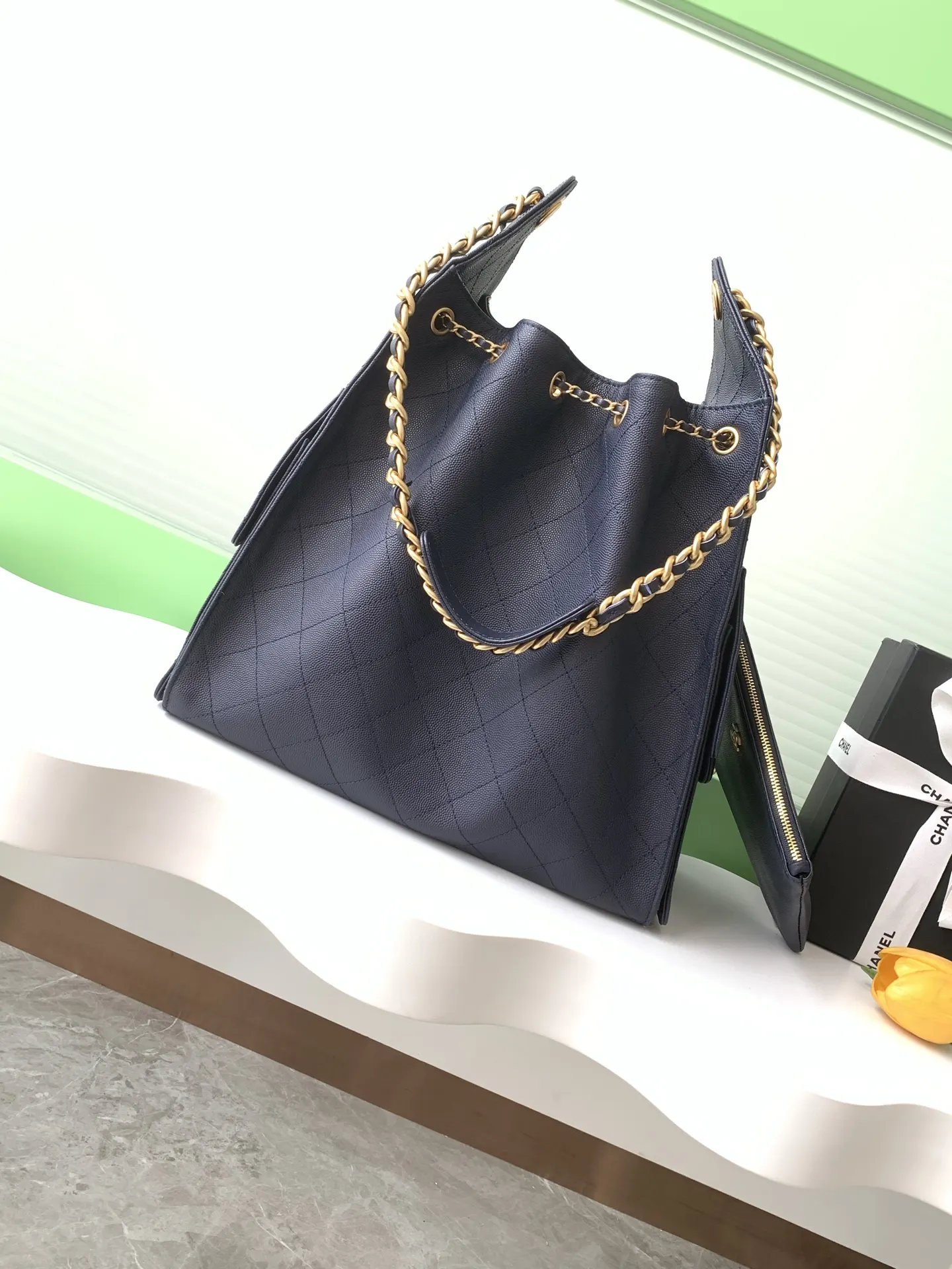 CHANEL Hobo 进口 免税 球纹皮嘻哈包 腋下包 复古腋下背款