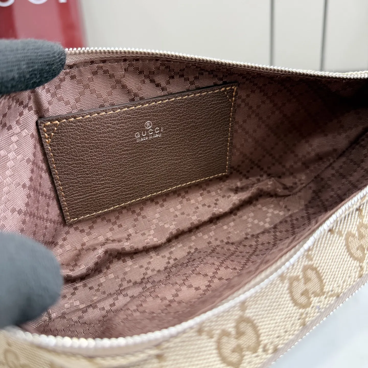 Gucci 棕色 帆布 腰包 休闲腰包款