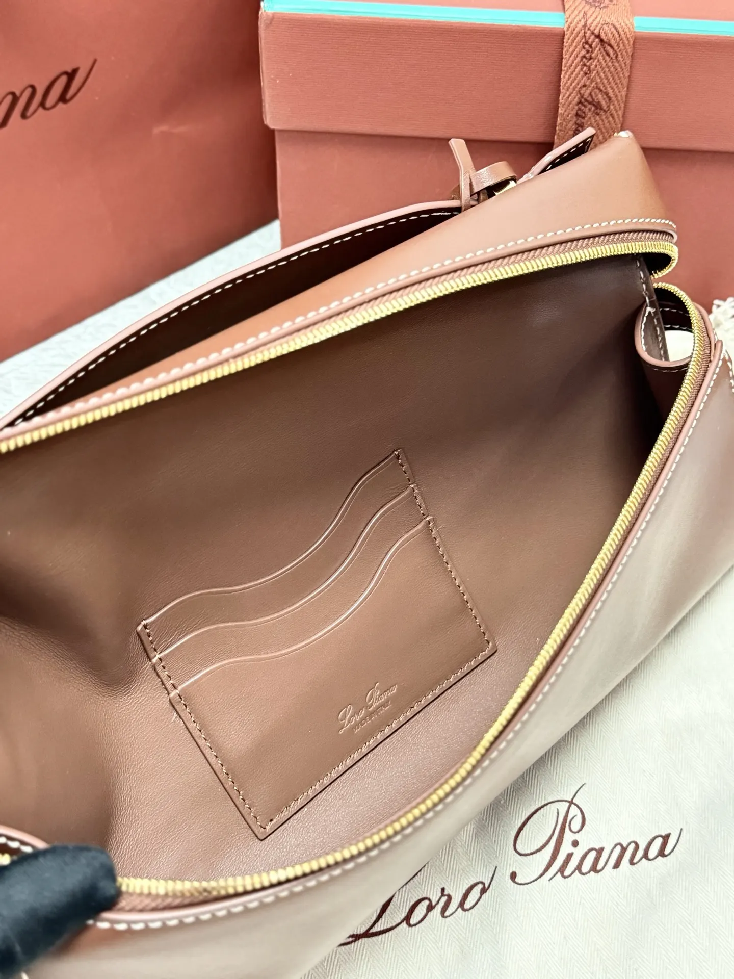 Brown Clutch Bag Leather