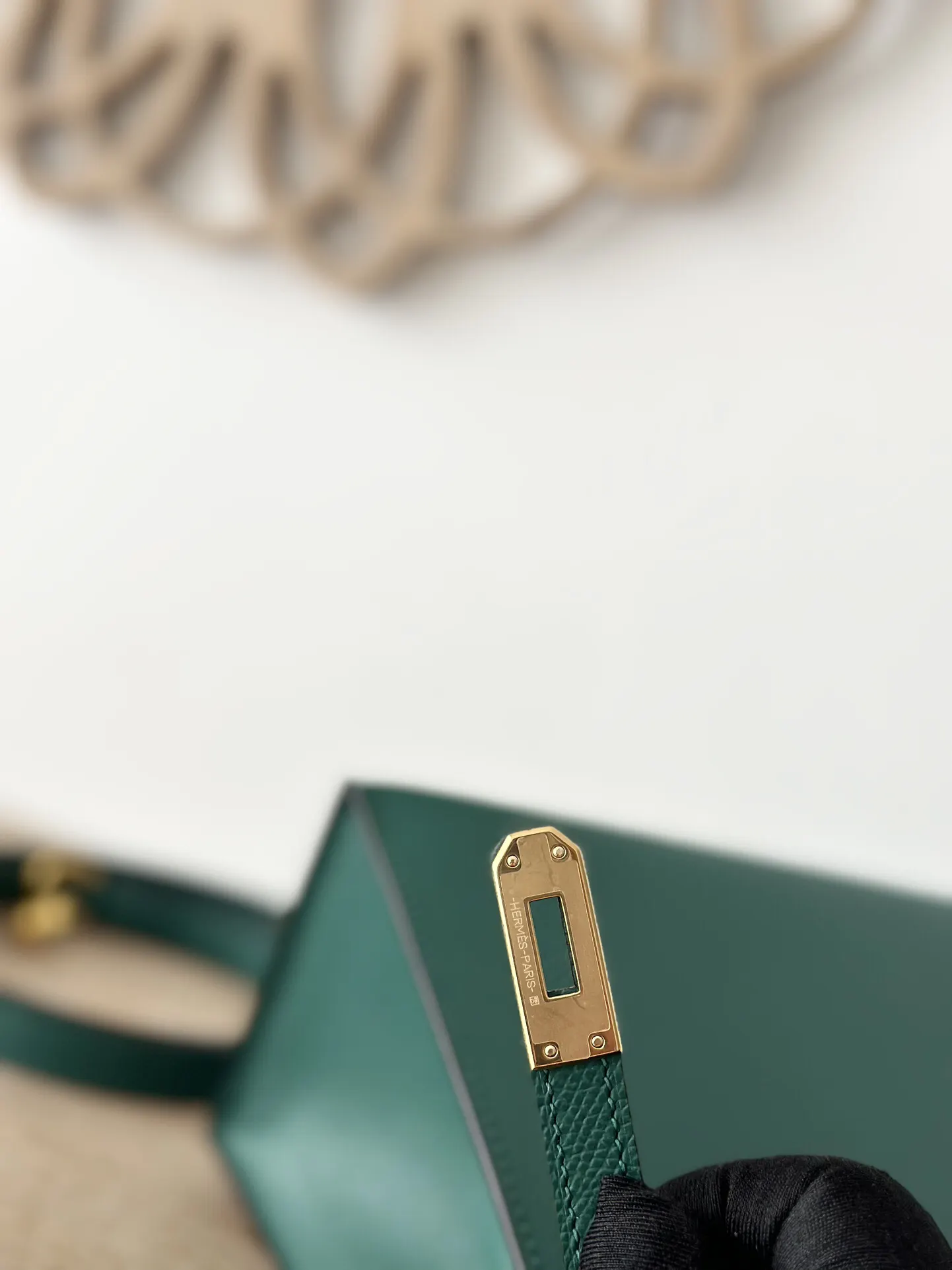 Hermès Kelly 孔雀绿 Epsom掌纹牛皮 手提包 25cm
