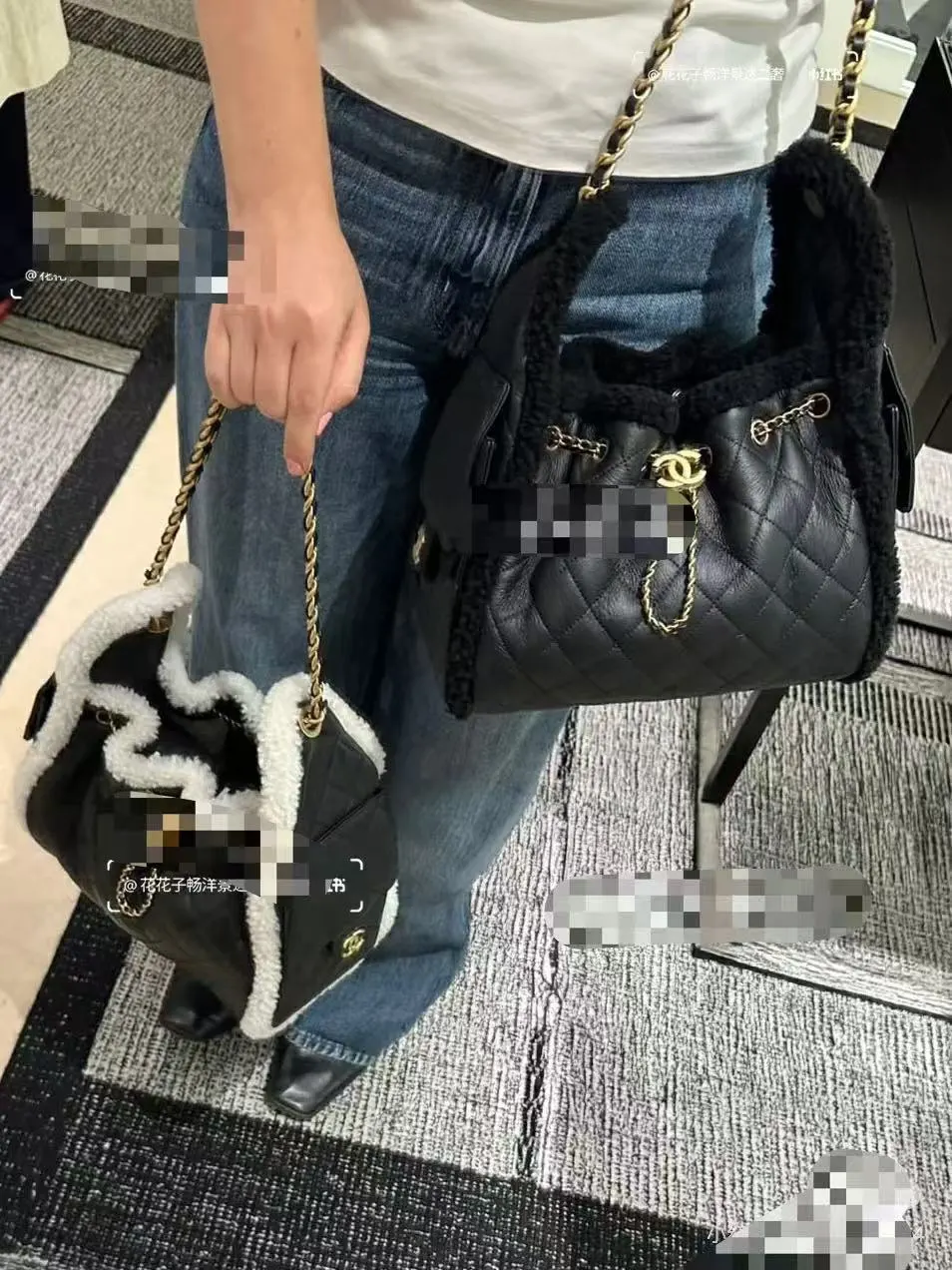 Black Hobo Shoulder Bag Vintage Leather