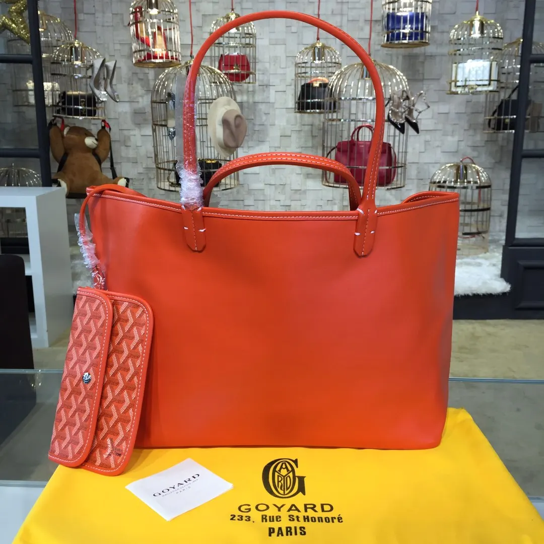 Goyard 戈雅 双面可用 充满法式优雅 订制Y字母涂鸦料 皮轻 托特包 大容量托特款