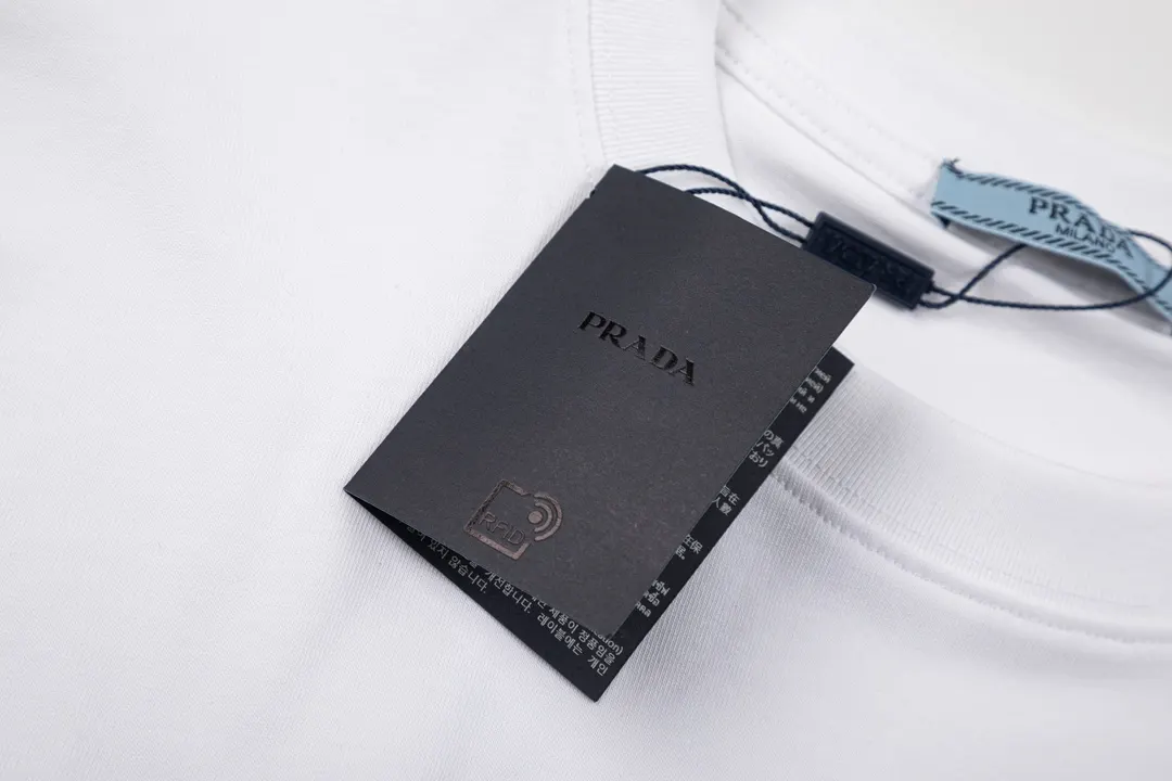Prada 棉质 字母 刺绣 短袖T恤