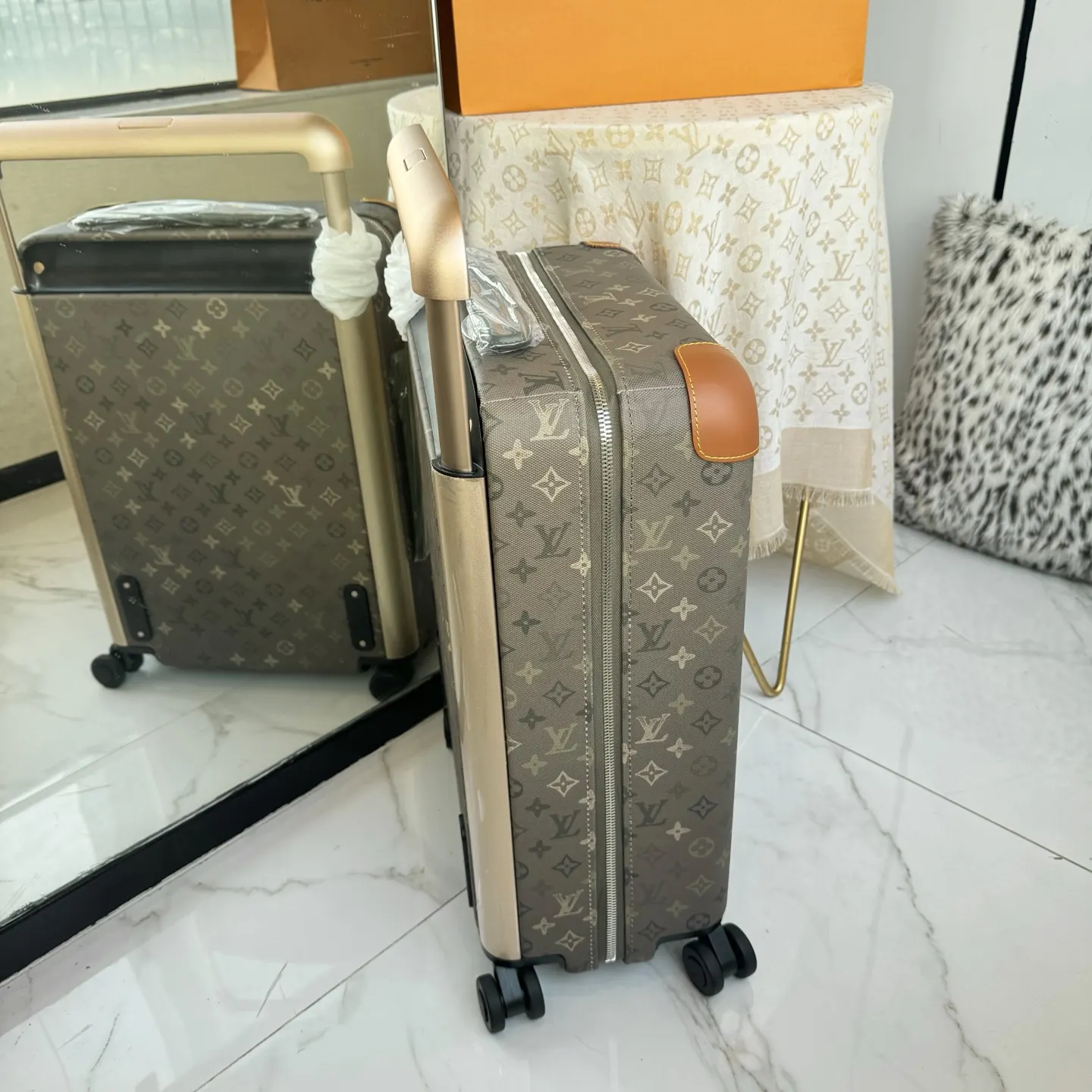 LV 老花 绿色 Mo行李箱 旅行拉杆款 轻便出行款