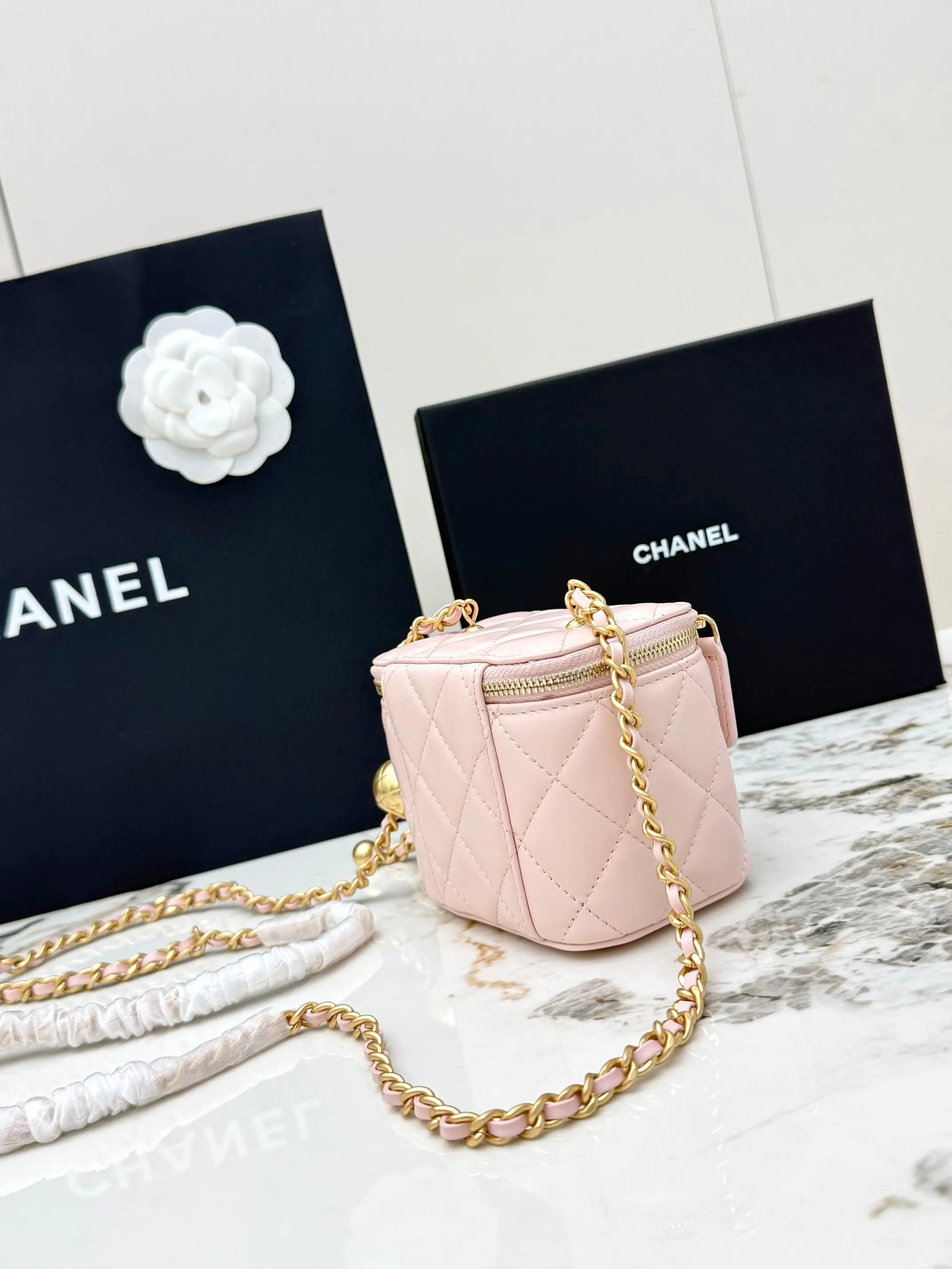 CHANEL 金色 羊皮 鏈條包 精致鏈條款
