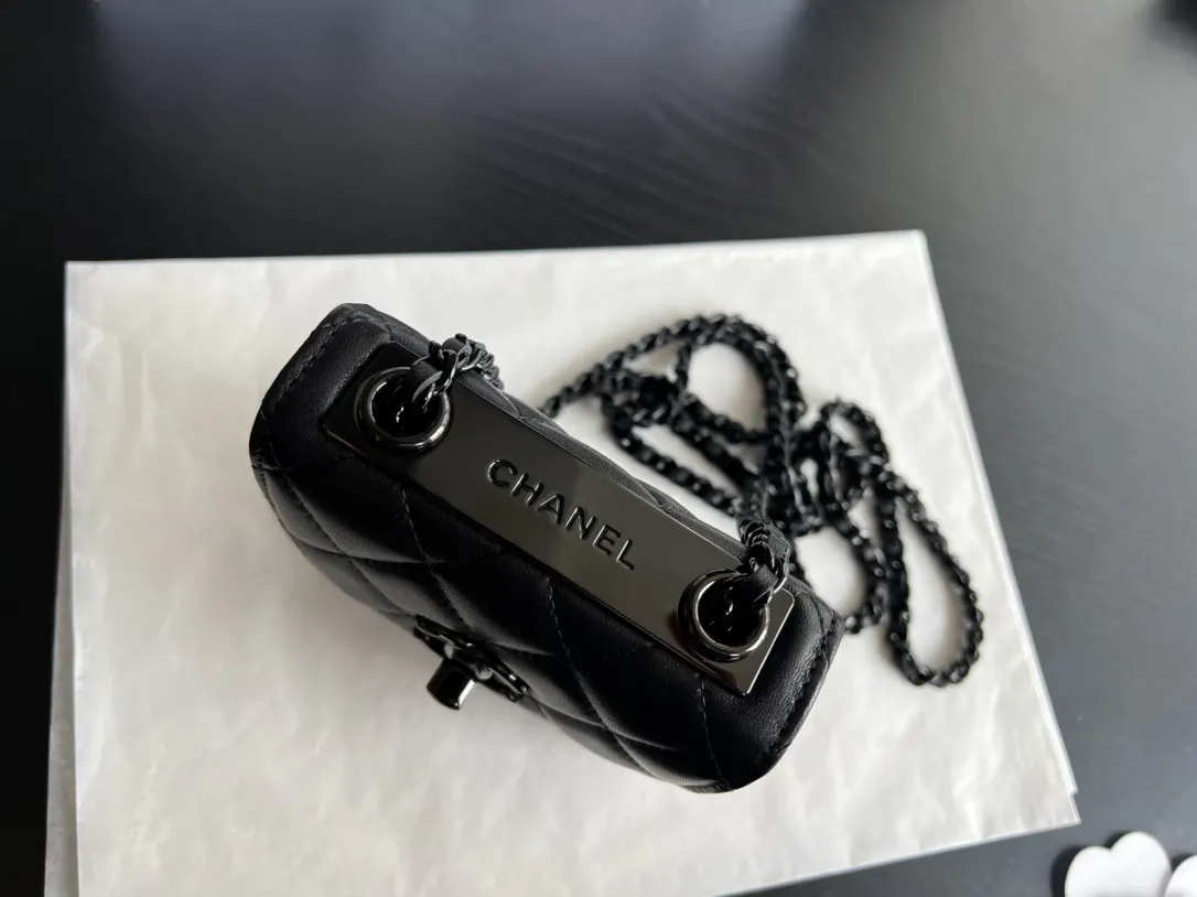Chanel 22 黑色 皮革 手提包