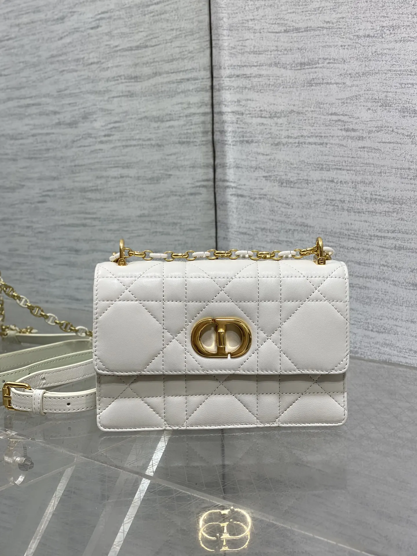 Dior Cannage藤格纹 链条包 手提斜挎