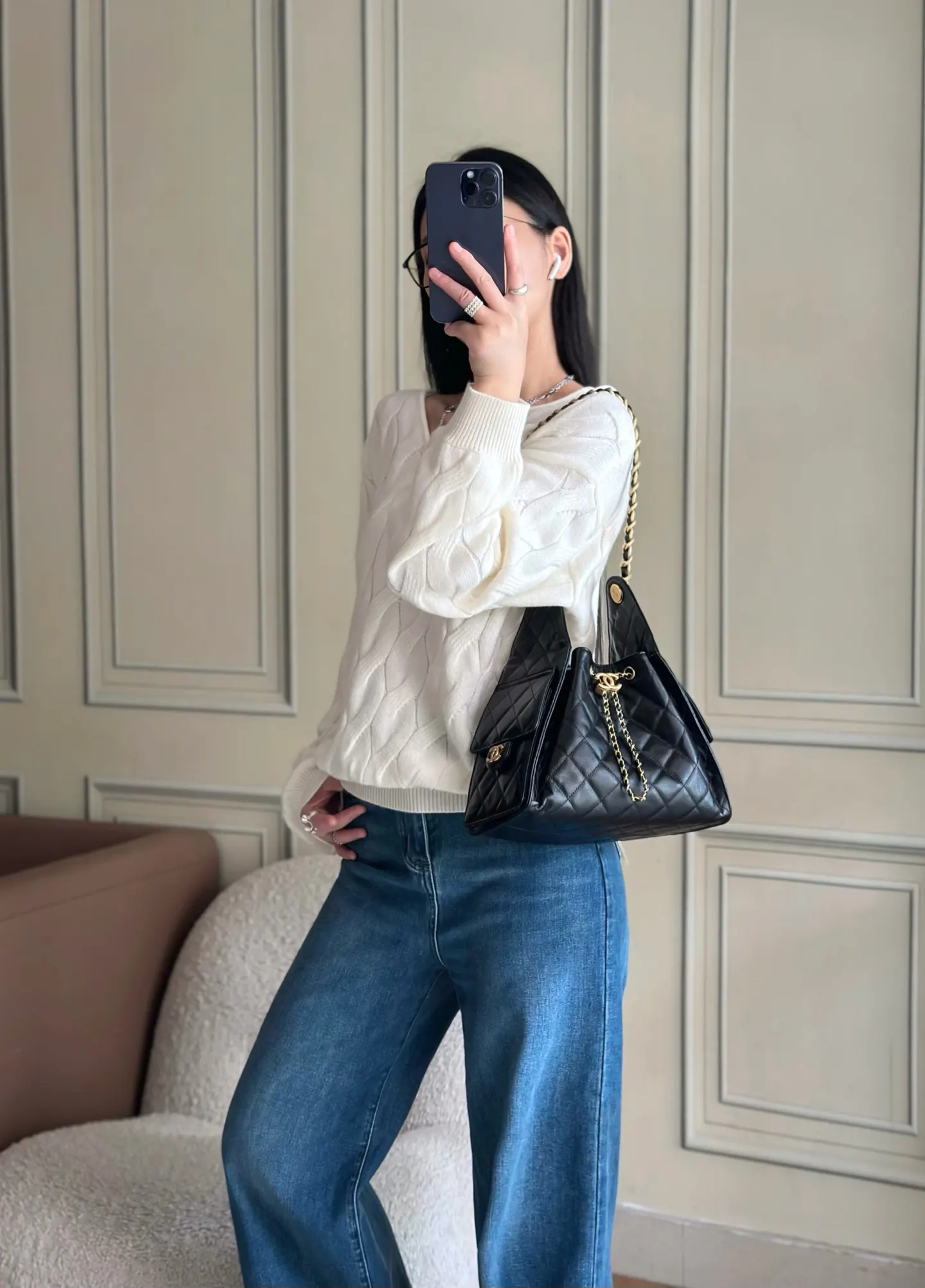 CHANEL Hobo 牛皮 腋下包 復古腋下背款