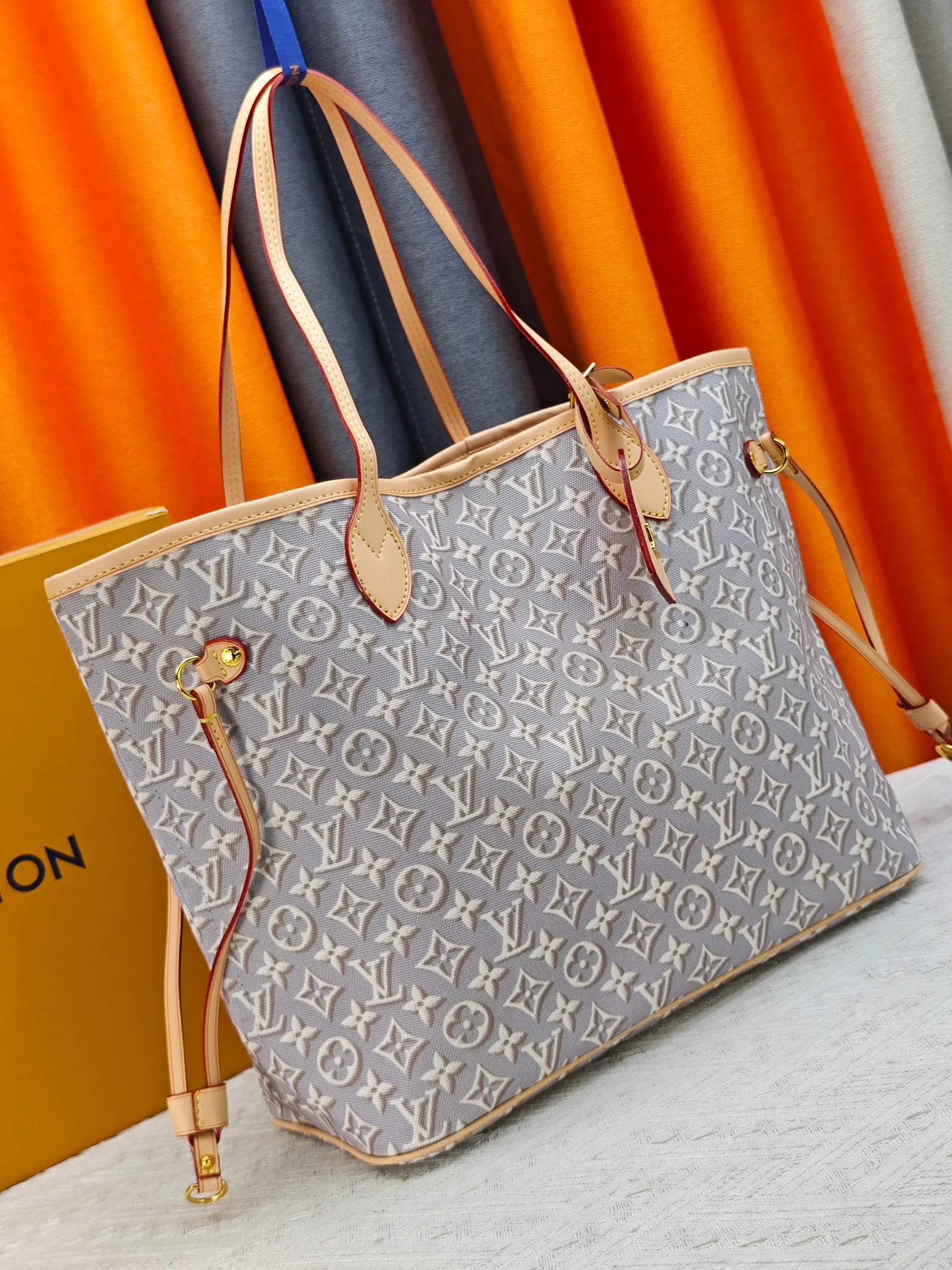 Neverfull 老花 牛仔 牛皮 收納包 旅行收納款