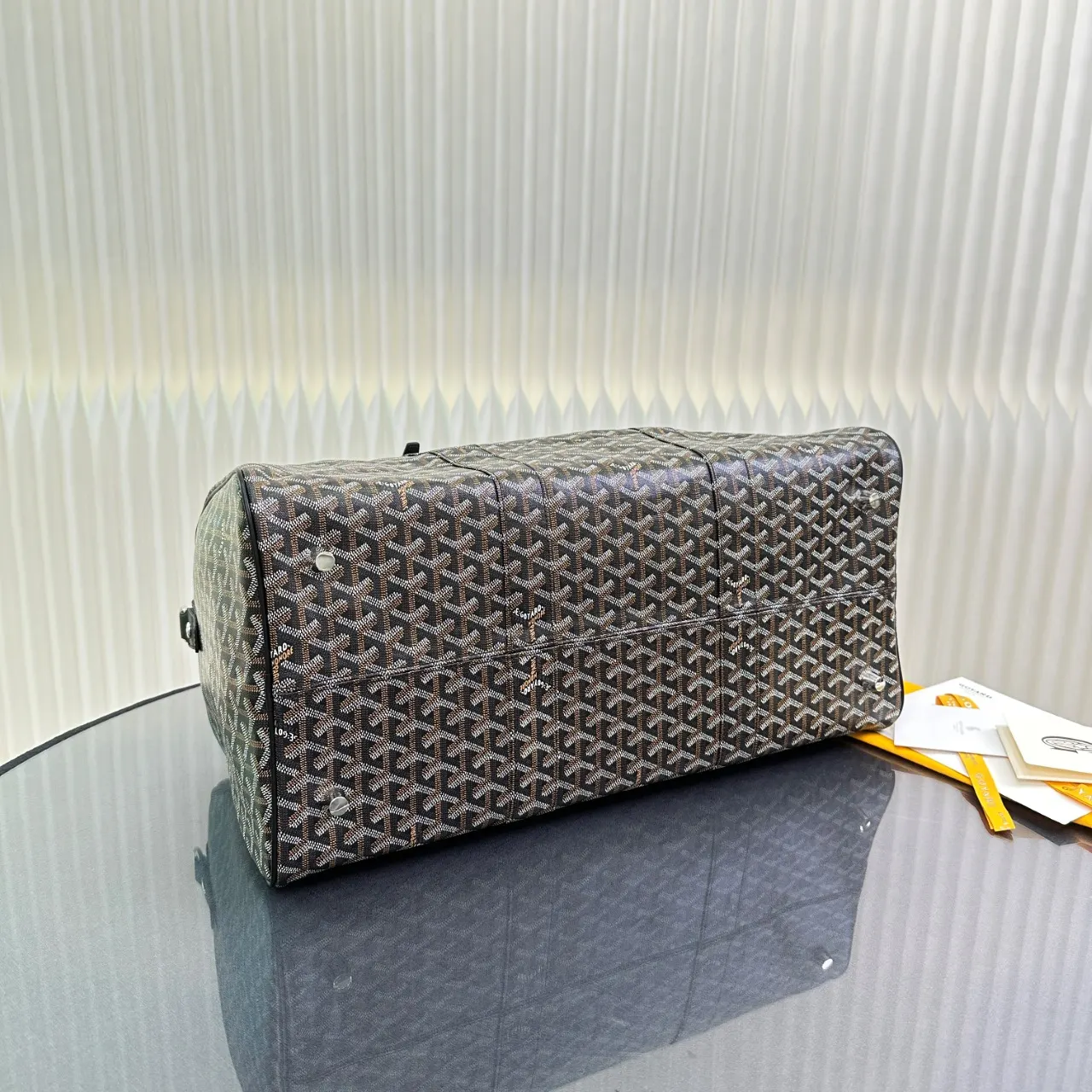Goyard 黃色 BOSTON 旅行袋適合在机舱内使用 通过搭 一 大容量旅行款
