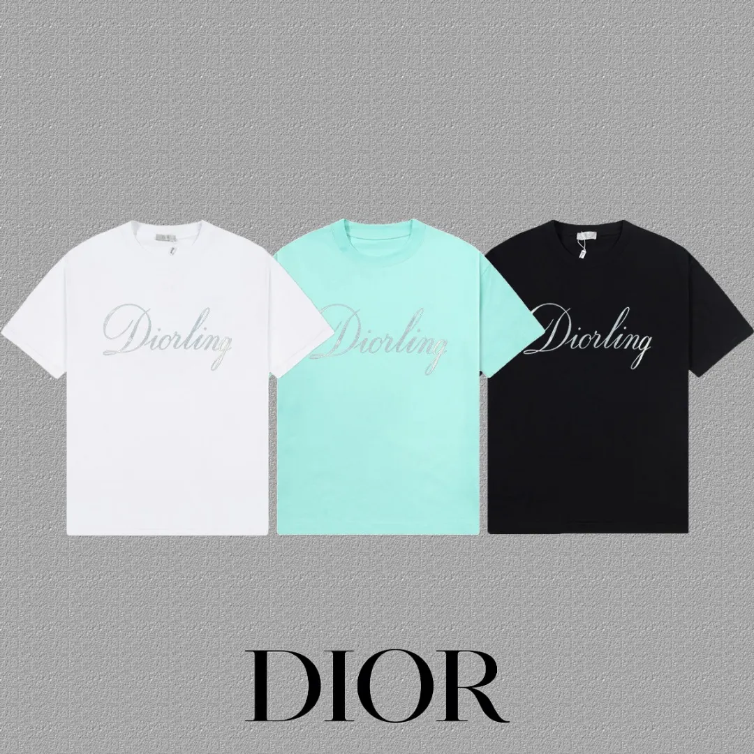 Dior White Handwritten Letter Short Sleeve T-Shirt Image 4 Dior White Handwritten Letter Short Sleeve T-Shirt Image 4