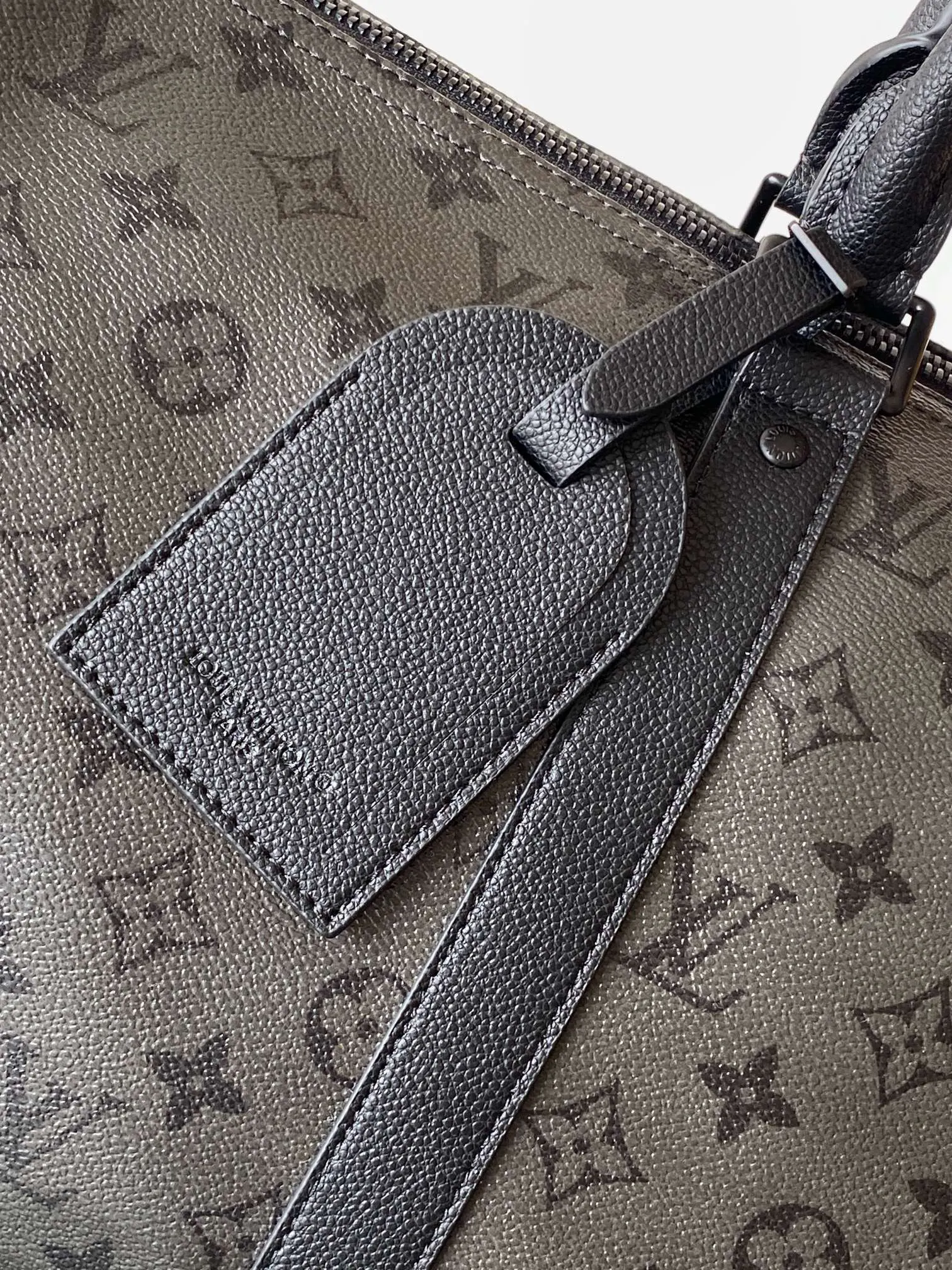 Keepall 灰色 牛皮 旅行包 大容量旅行款