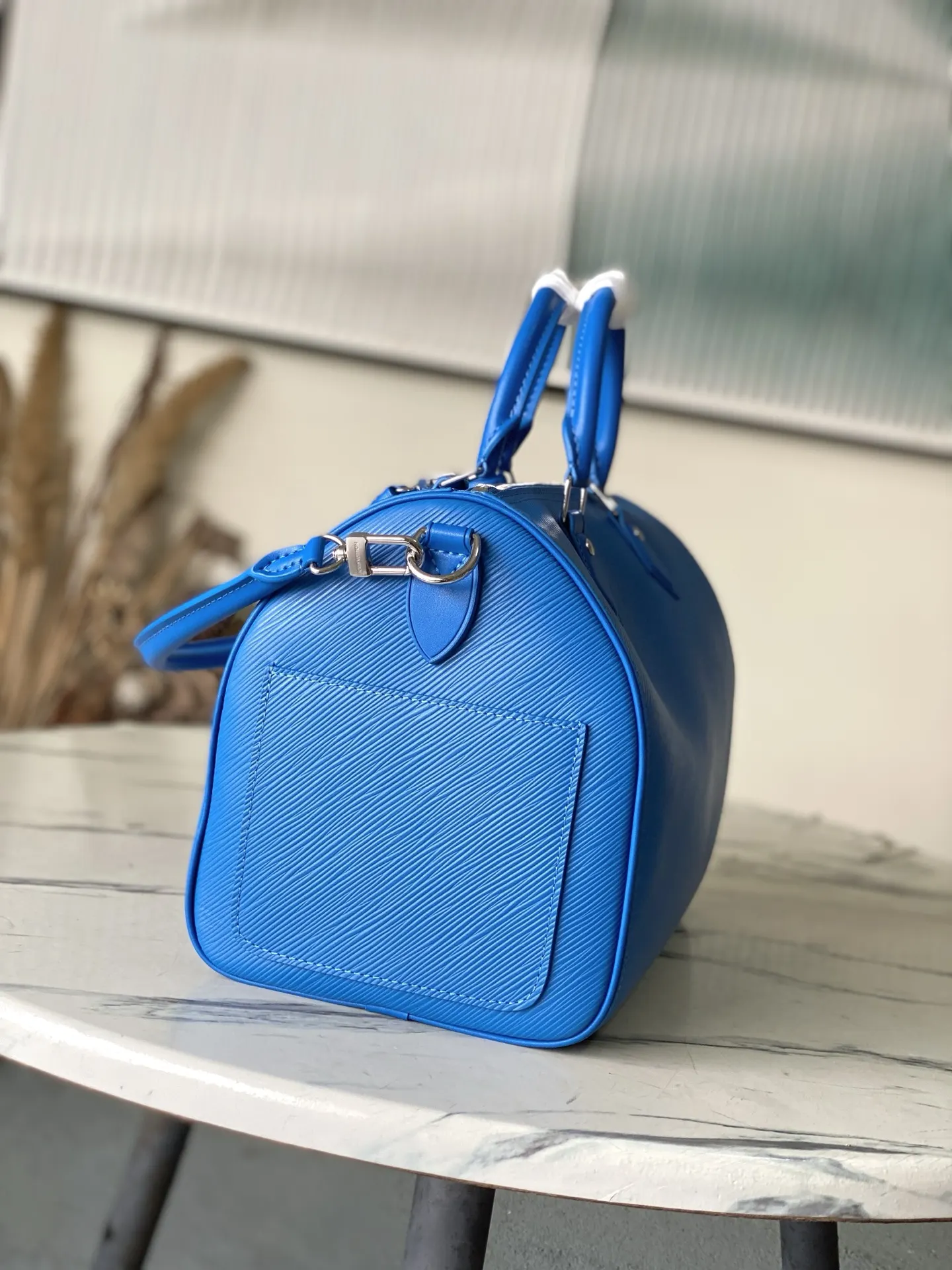 LV Speedy 藍色 皮革 收納包 旅行收納款