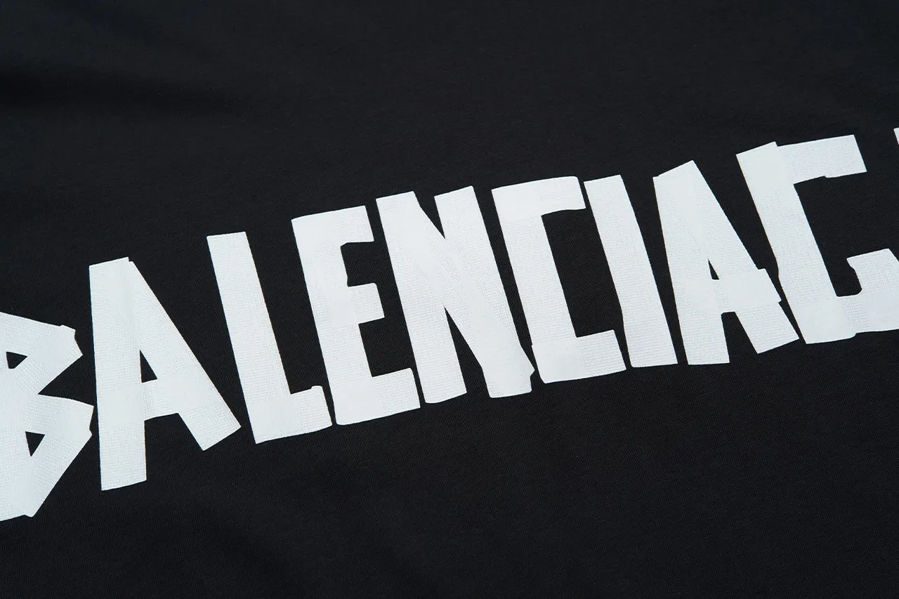 Balenciaga Black Short Sleeve T-Shirt Street