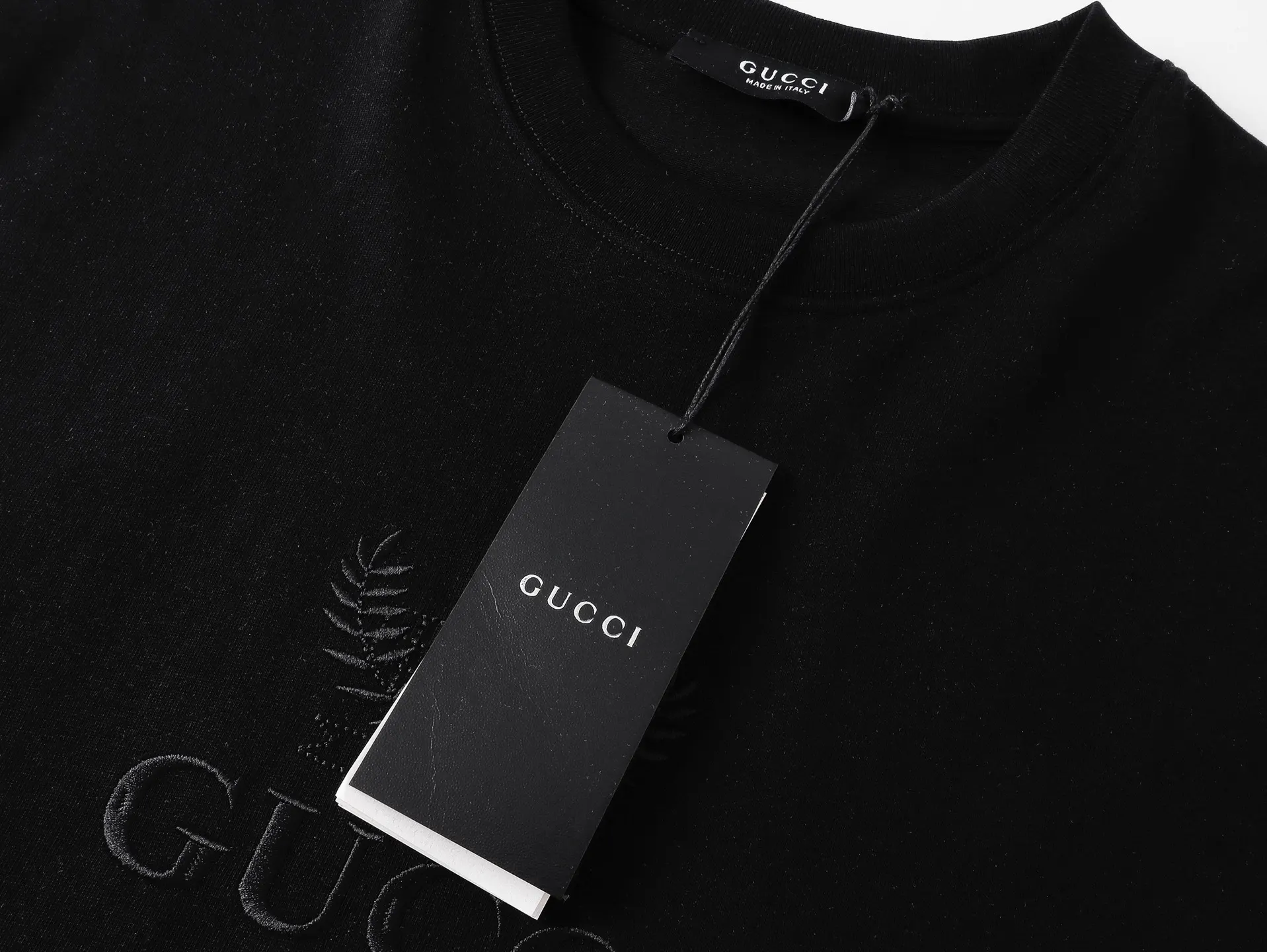 Gucci 双G刺绣短袖T恤