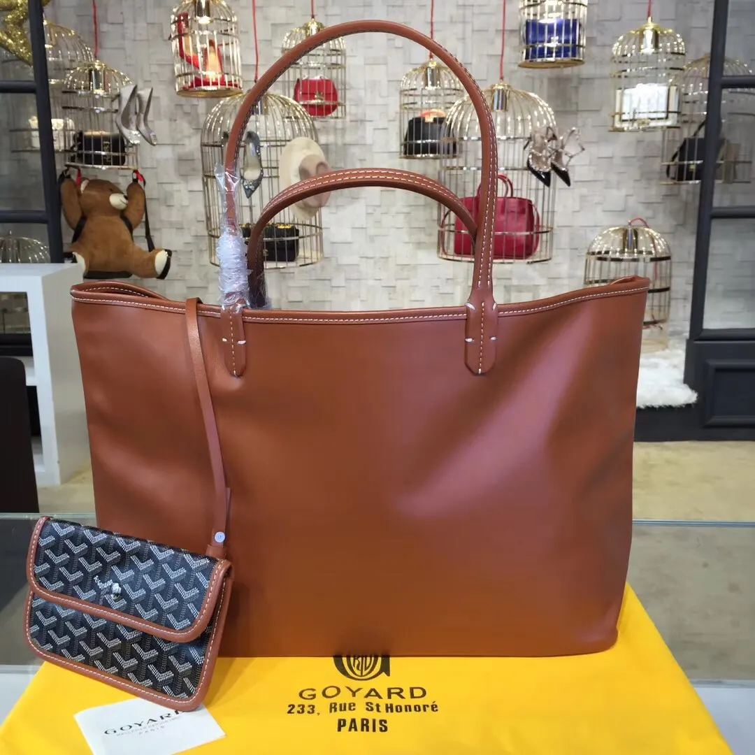 Goyard 戈雅 双面可用 充满法式优雅 订制Y字母涂鸦料 皮轻 托特包 大容量托特款