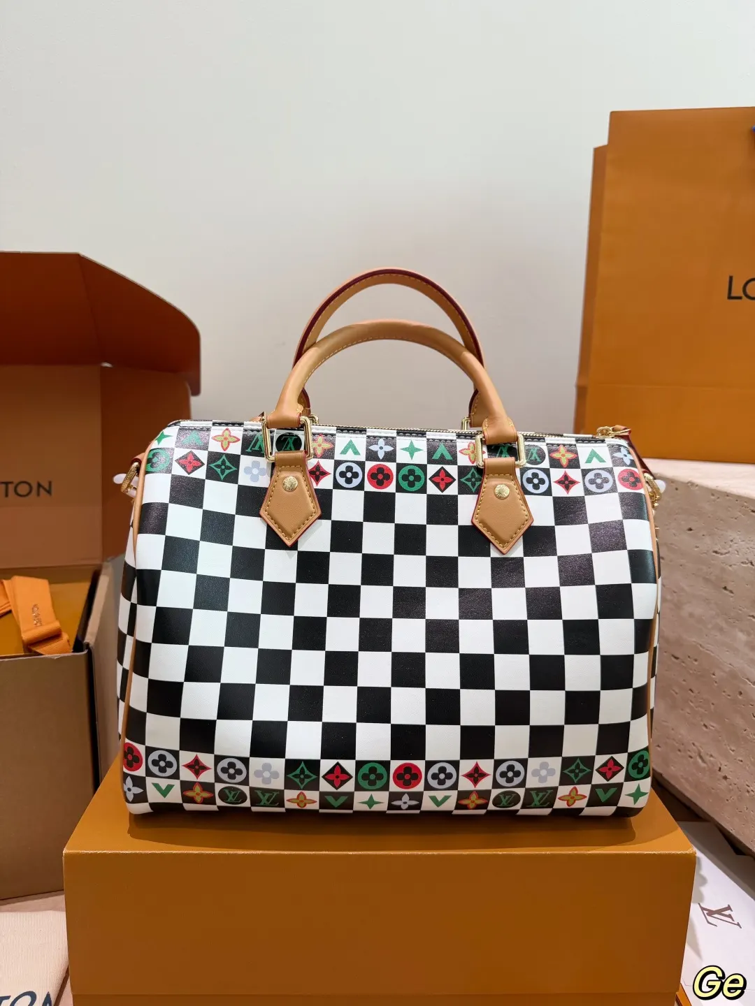 Louis Vuitton Black White Tote Bag