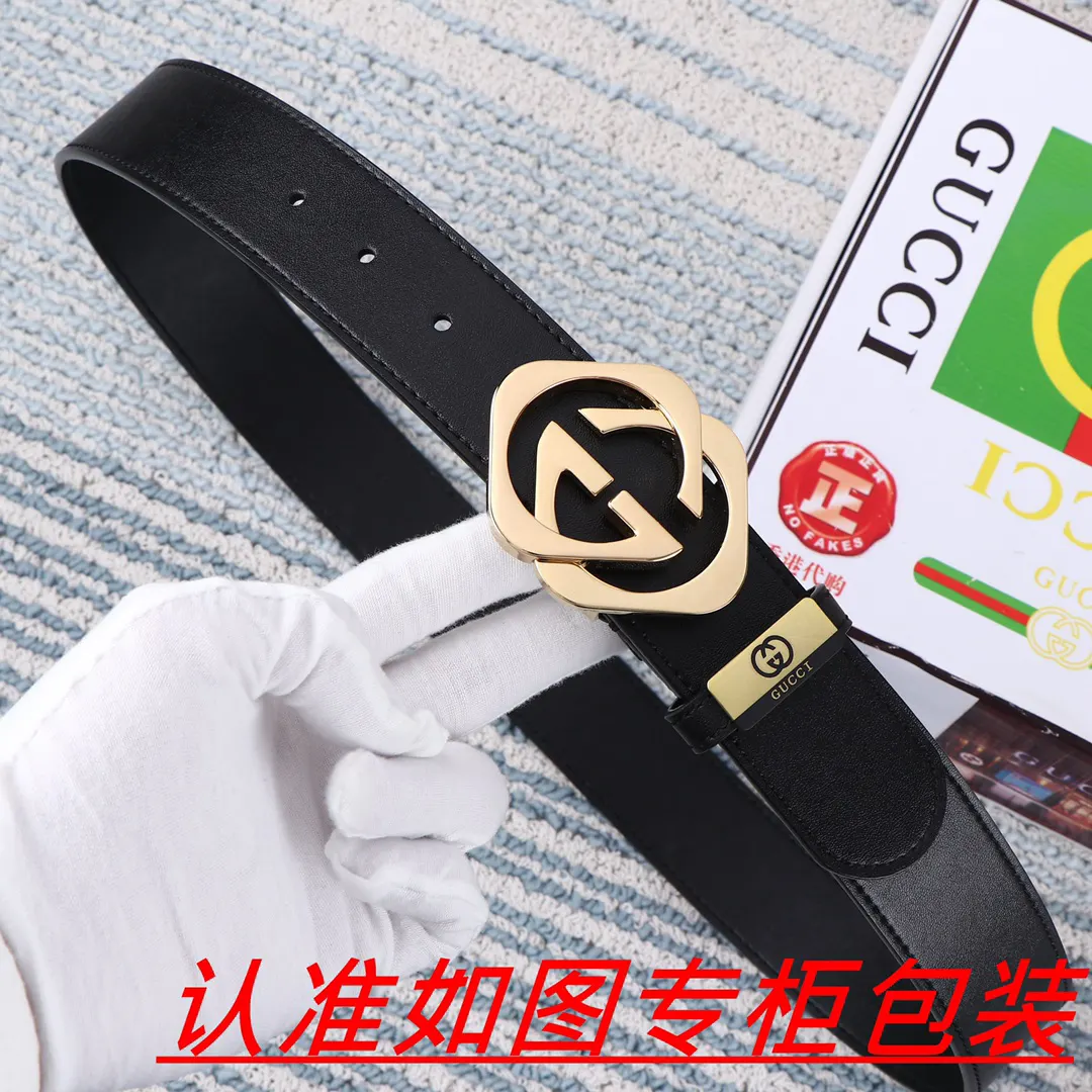 Gucci Double G 雙G扣牛皮雙面腰帶