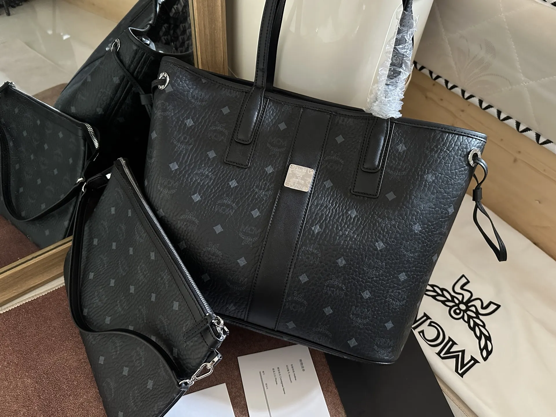 Black Tote Bag Leather