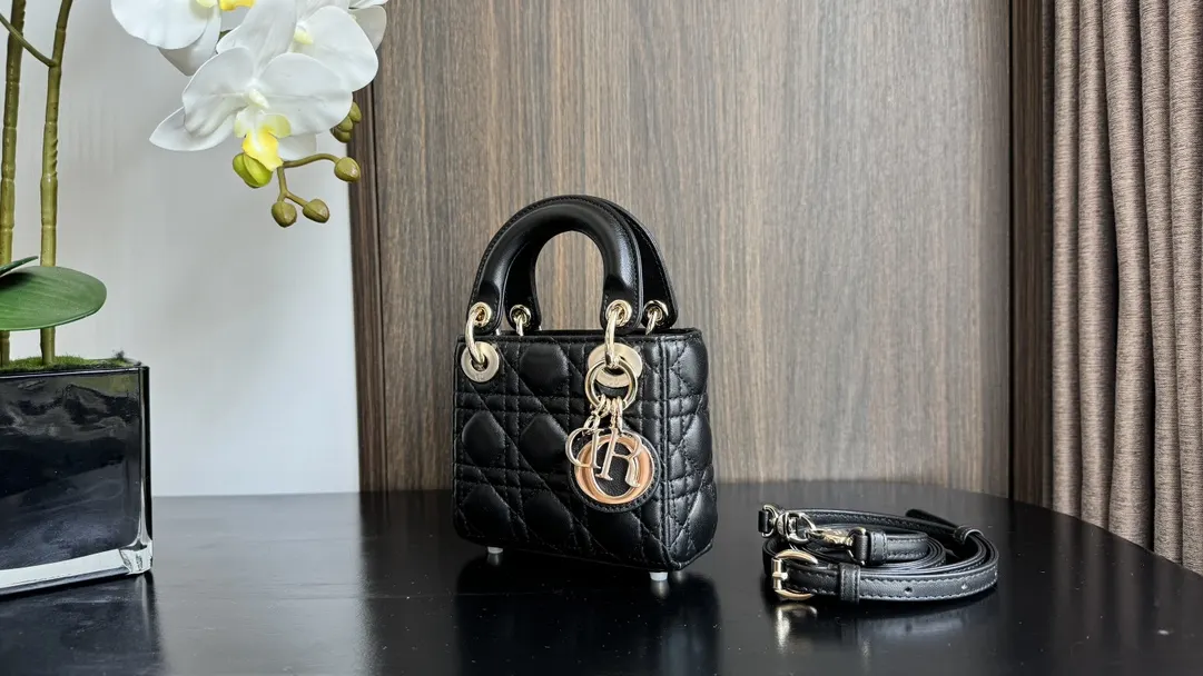 Dior Black Top Handle Bag Commuter