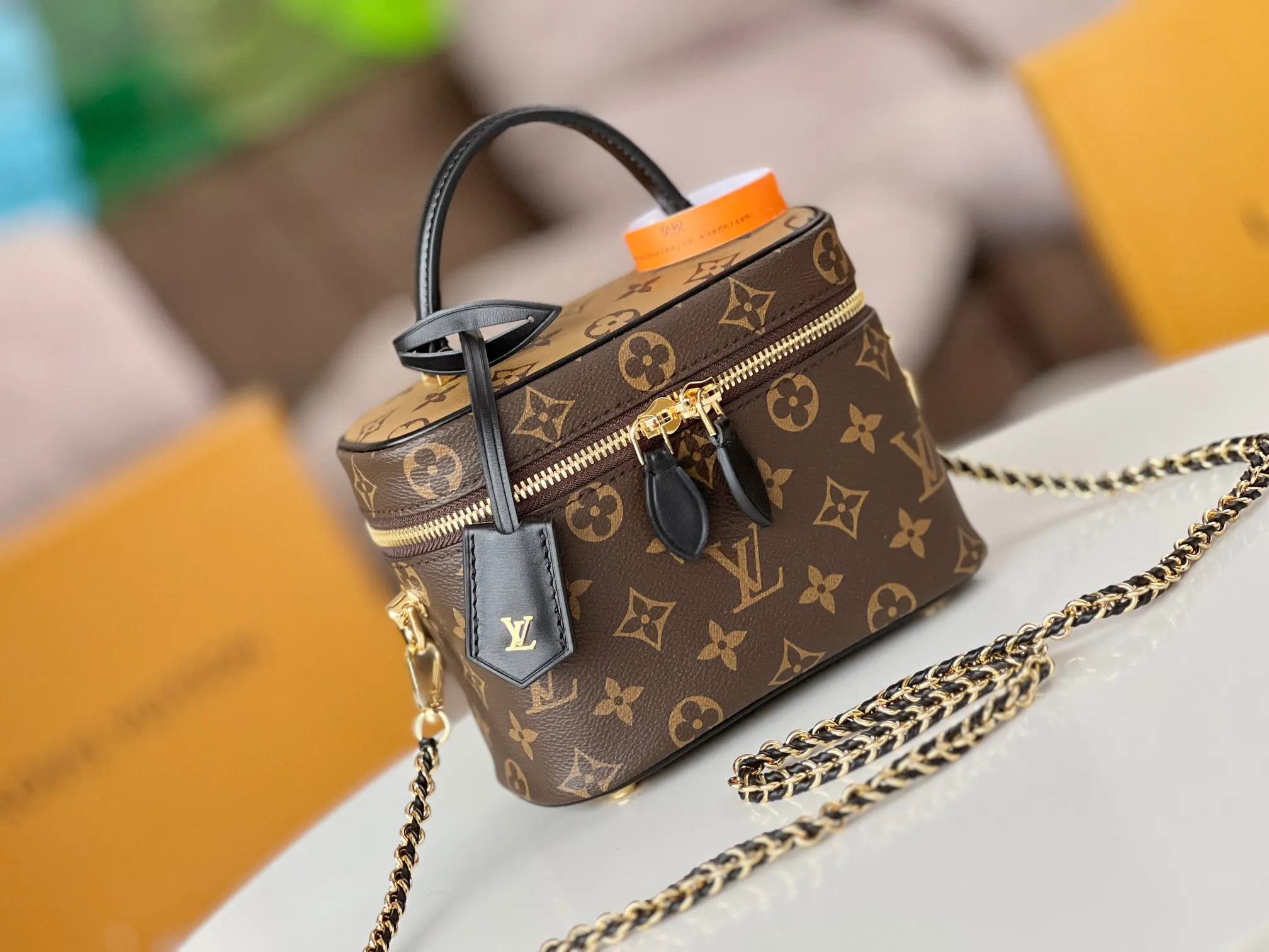 LV 老花 帆布 鏈條包 精致鏈條款