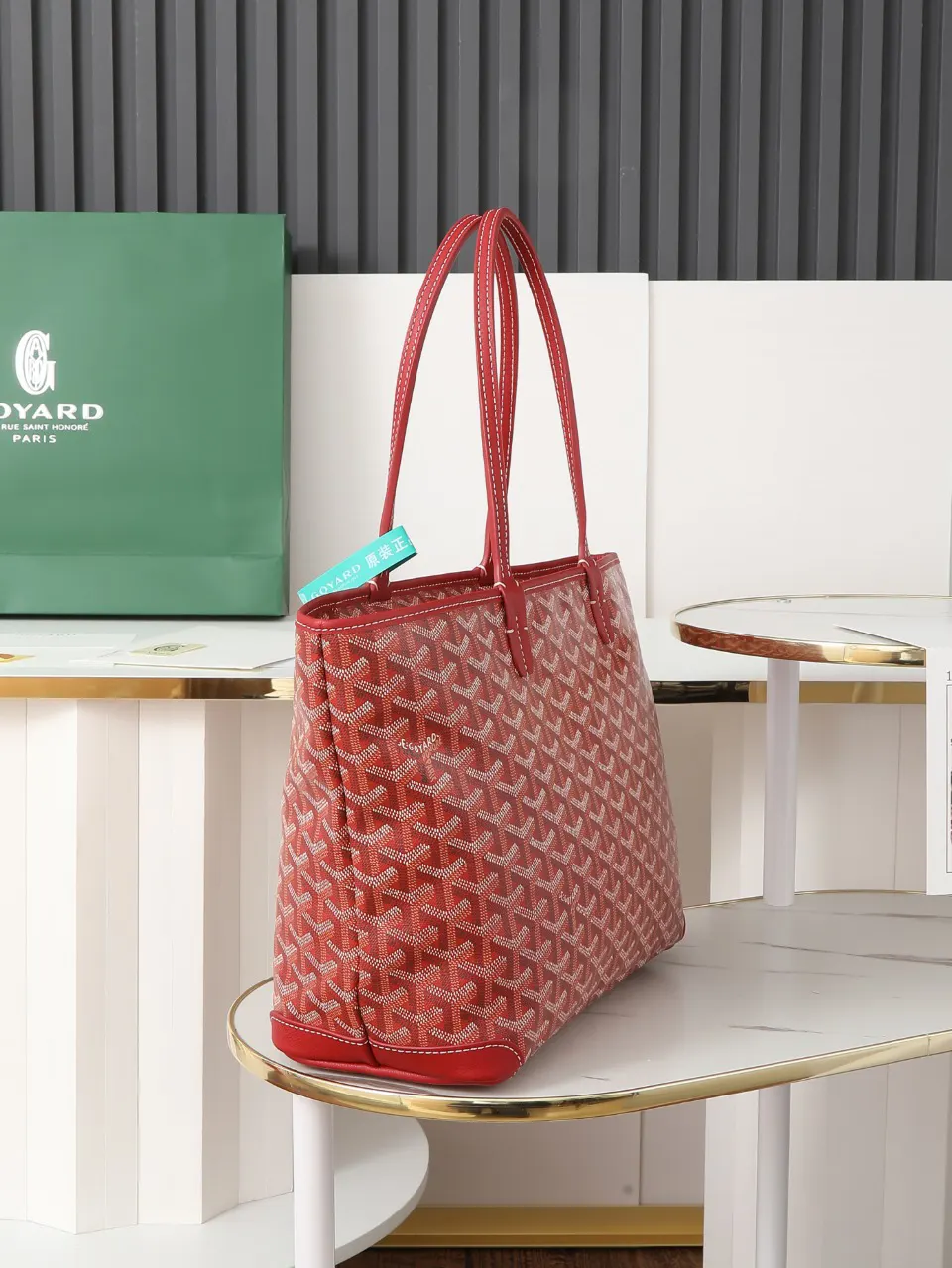 Goyard 紅色 皮革 托特包 大容量托特款