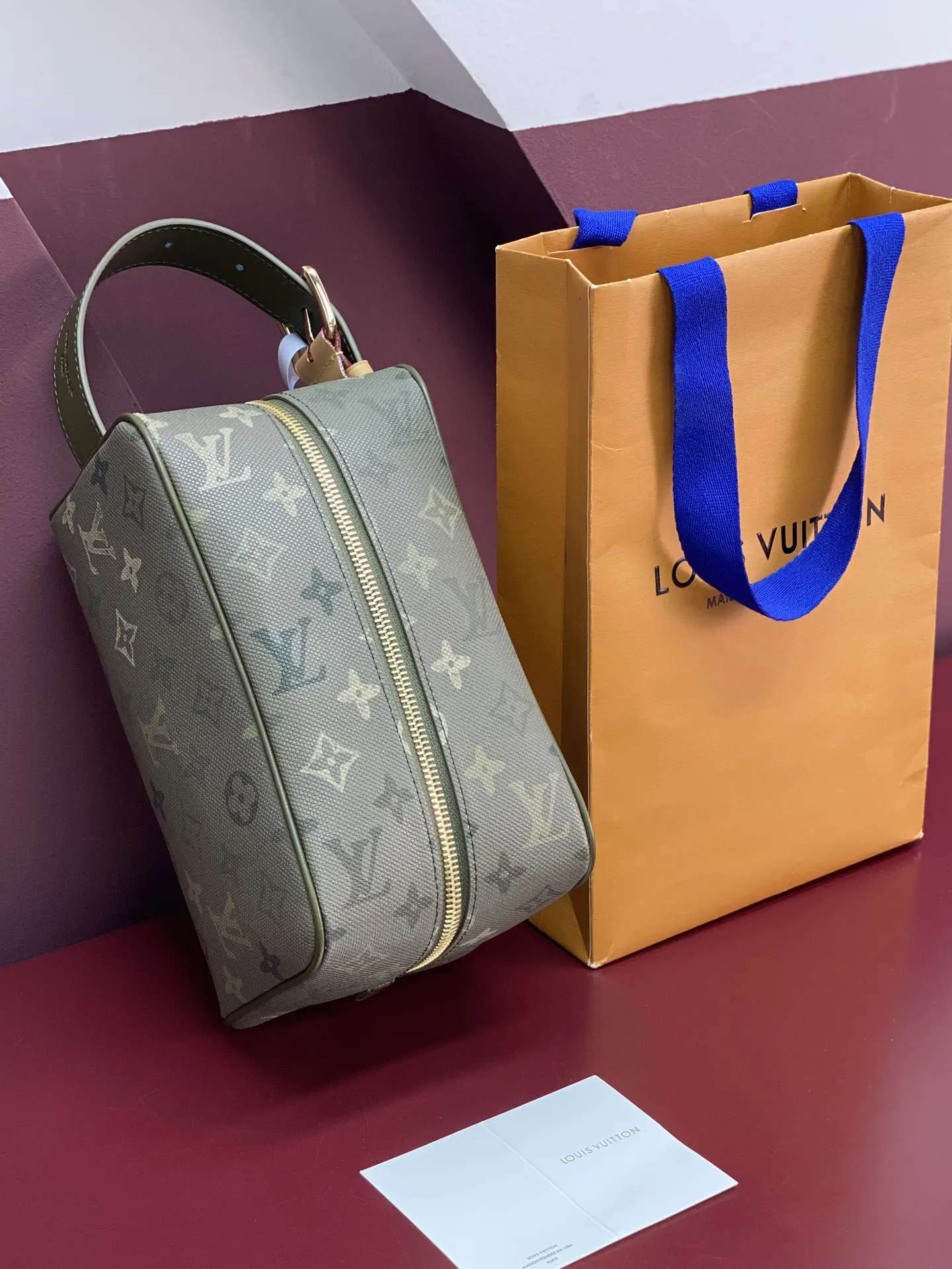 金色 帆布 化妝包 便携收納款